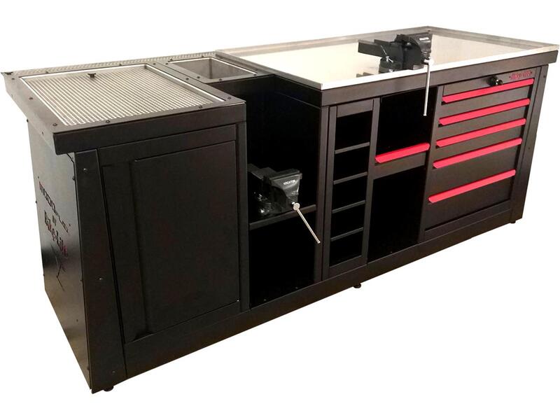 Ciclism - BANC REPARTII SUSPENSII BIKE LIFT SUSPENSIONS WORKBENCH H100 Negru