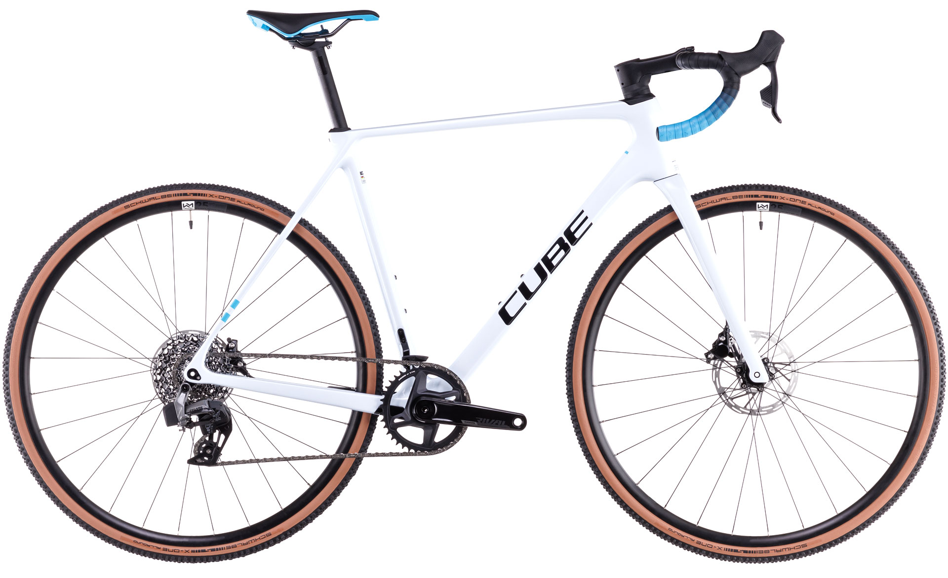 Ciclism - BICICLETA CUBE CROSS RACE C:62 RACE POLARWHITE BLUE 2025 50 cm