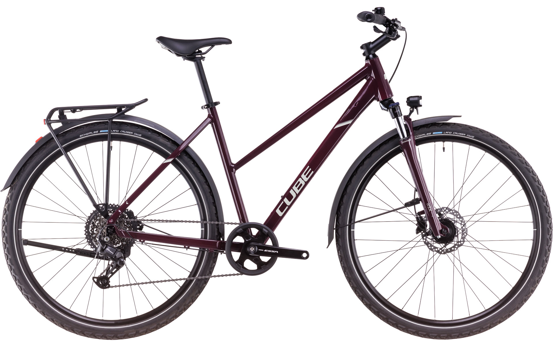 Ciclism - BICICLETA CUBE NATURE ONE ALLROAD TRAPEZE AMARONE LUNAR 2025 XS (46 cm)