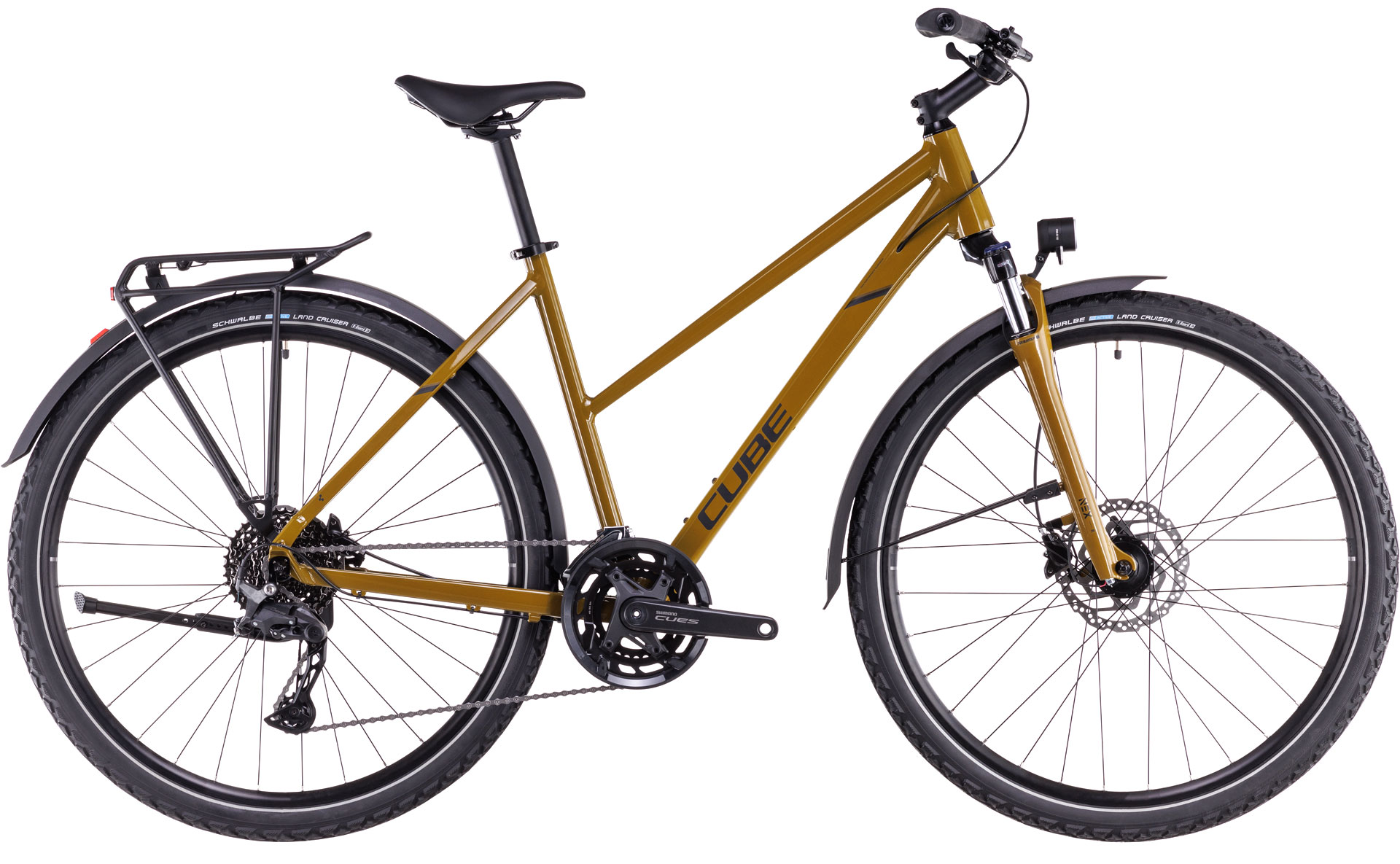 Ciclism - BICICLETA CUBE NATURE PRO ALLROAD TRAPEZE WILLOWGREEN BLACK 2025 XS (46 cm)