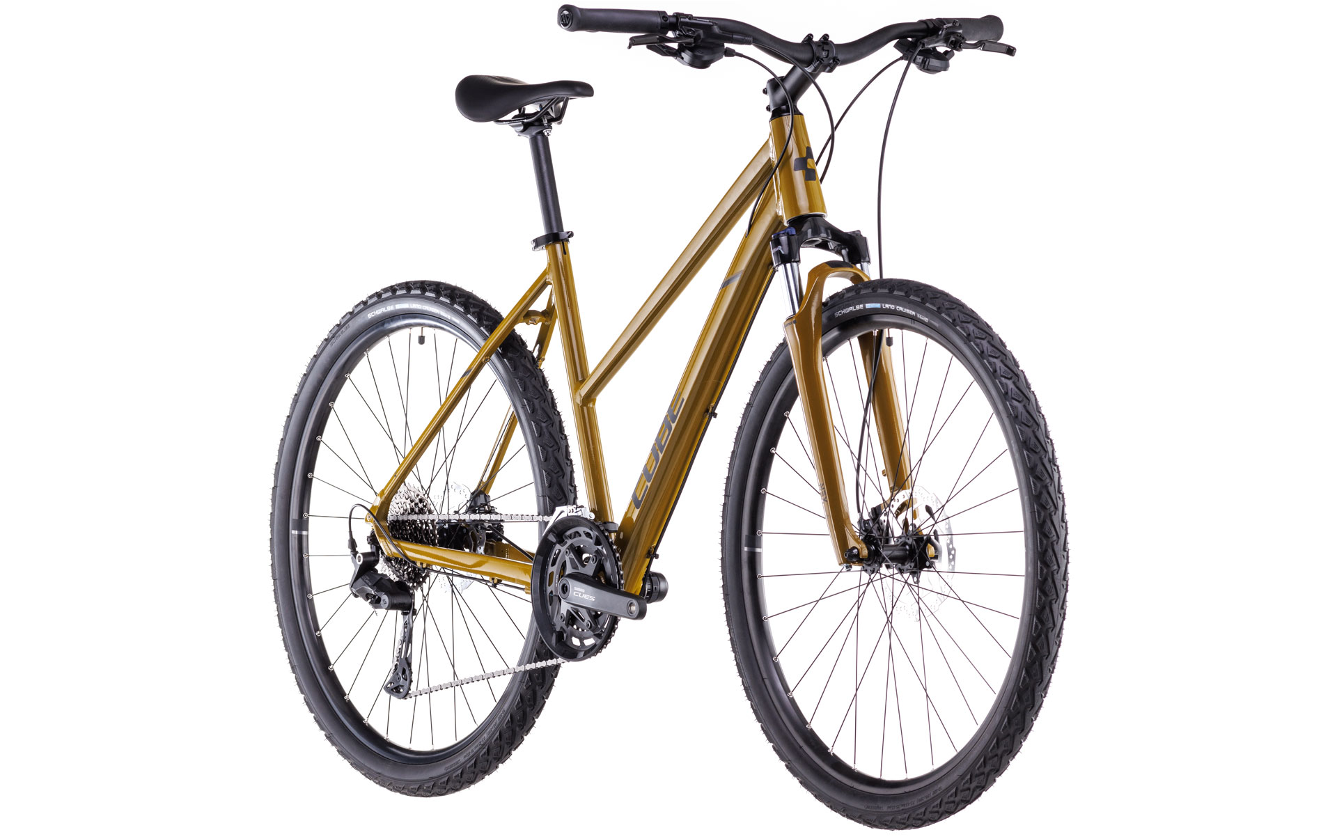 BICICLETA CUBE NATURE PRO TRAPEZE WILLOWGREEN BLACK 2025 XS (46 cm) [1]