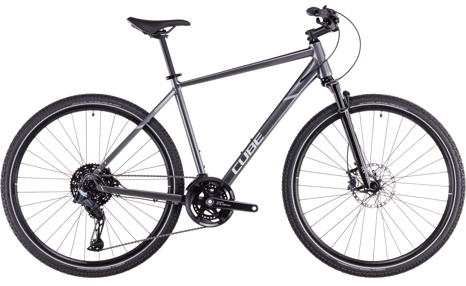 Ciclism - BICICLETA CUBE NATURE SLX GRAPHITE FOSSIL 2025 46 cm