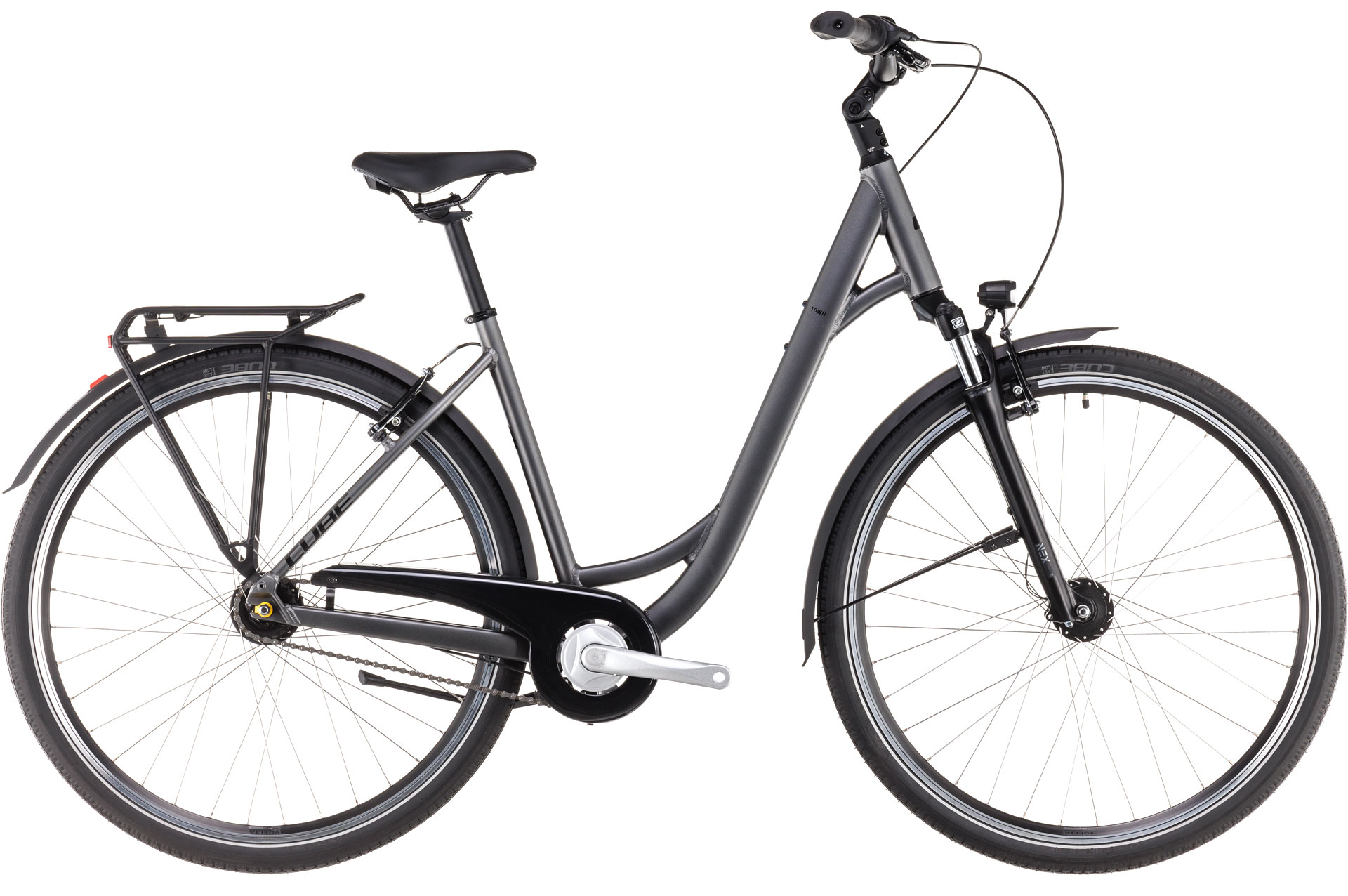 Ciclism - BICICLETA CUBE TOWN ONE EASY ENTRY SLATEBLACK LUNAR 2025 45 cm