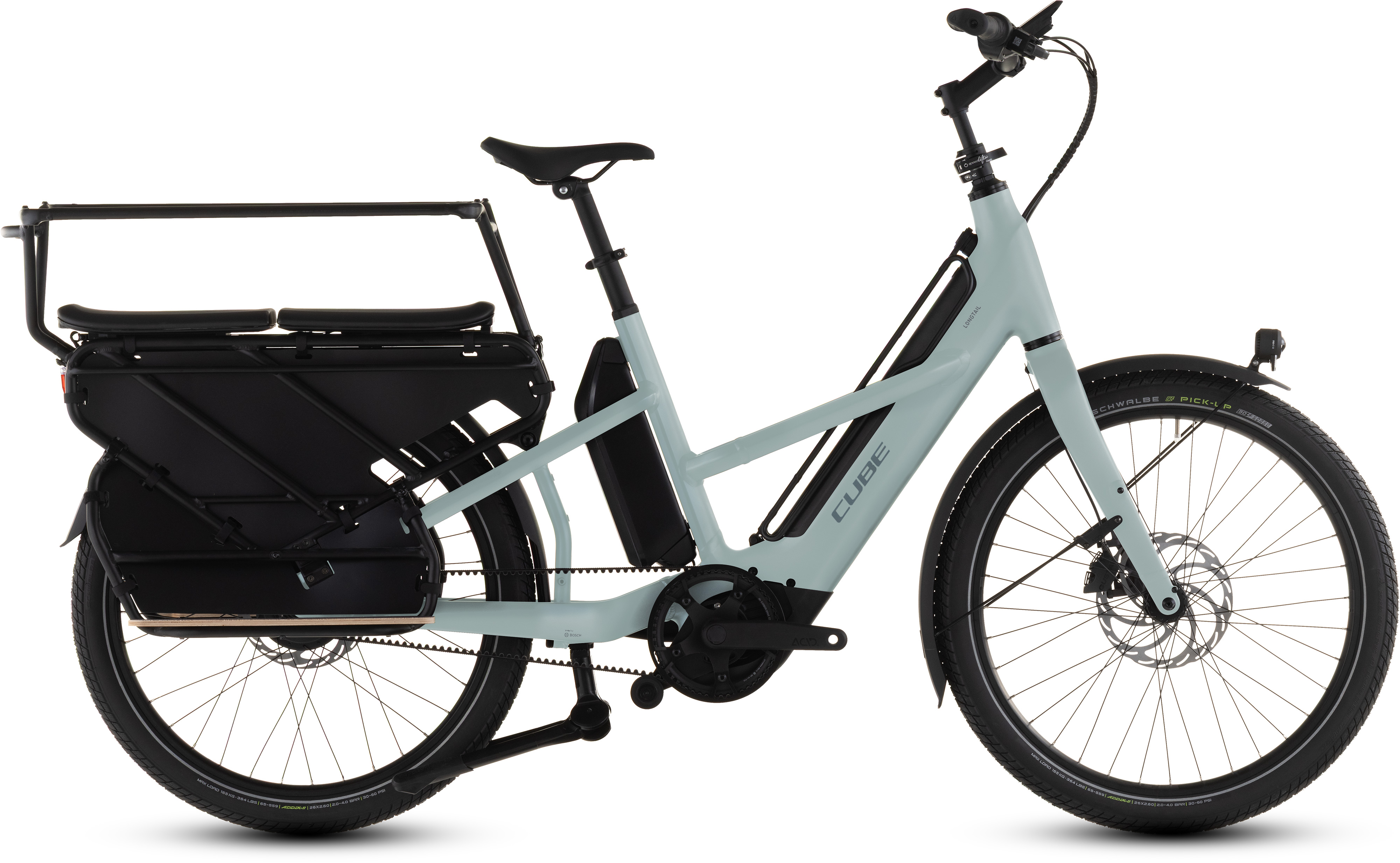 Ciclism - BICICLETA ELECTRICA CUBE LONGTAIL HYBRID COMFORT FAMILY 800 HAZE REFLEX 2026 One Size