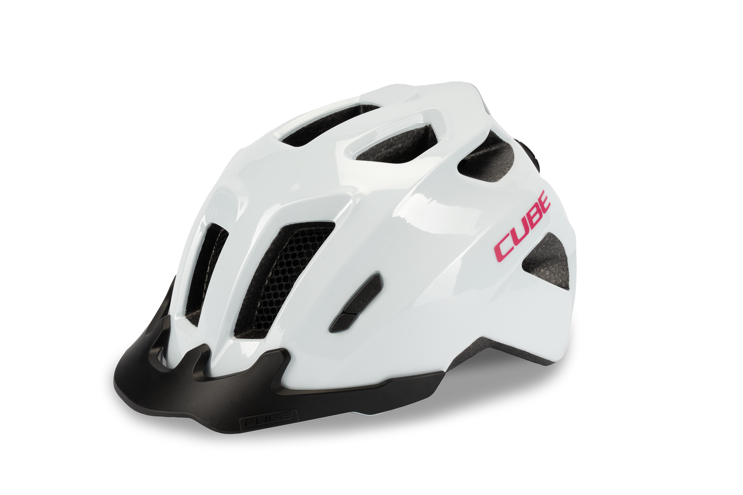 Ciclism - CASCA CUBE FINK FLASH WHITE/PINK XXS (44-49)