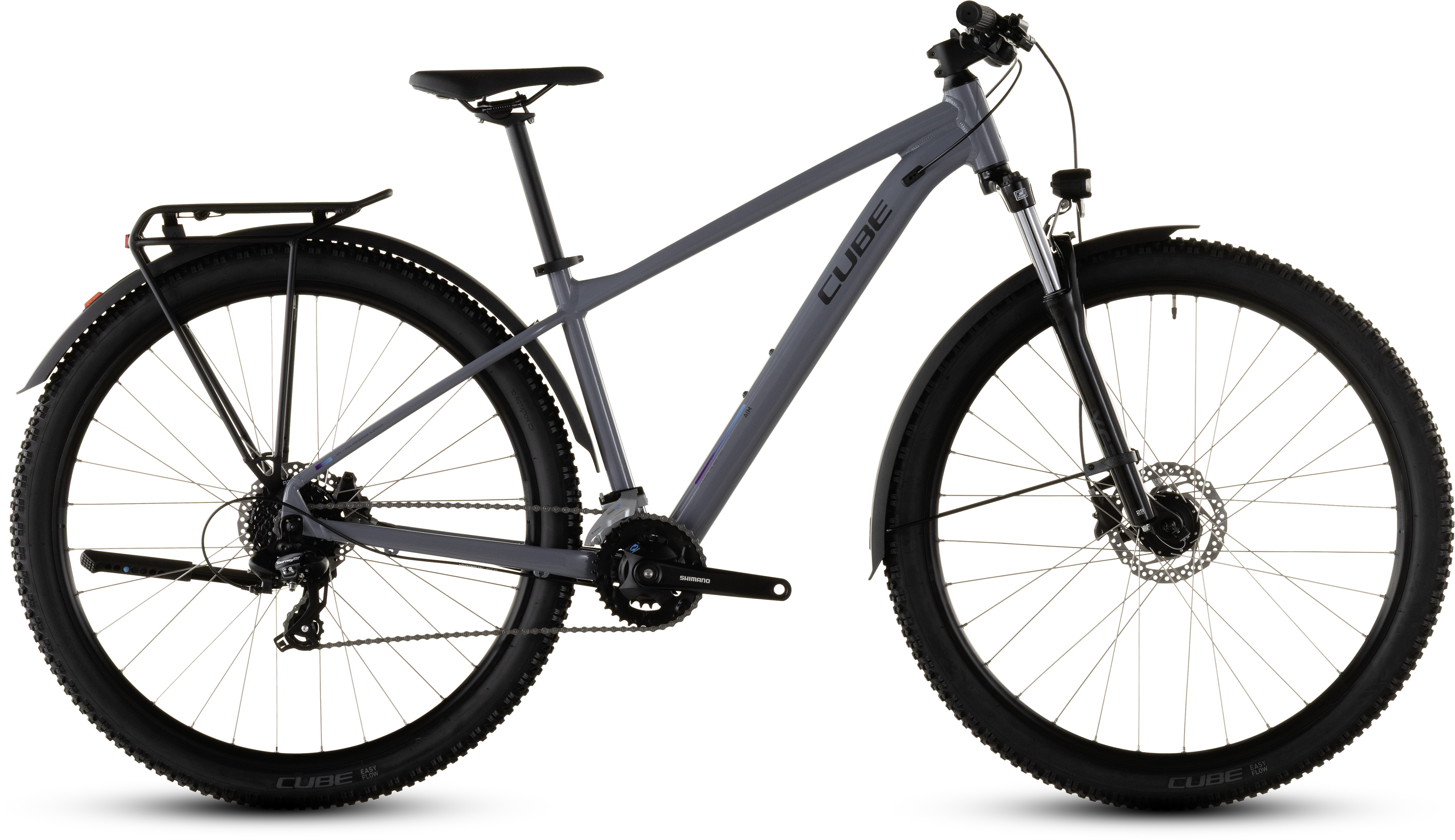 Ciclism - BICICLETA CUBE AIM ONE FE SMOKE BLACK 2026 cadru XS (14") - roti 27.5
