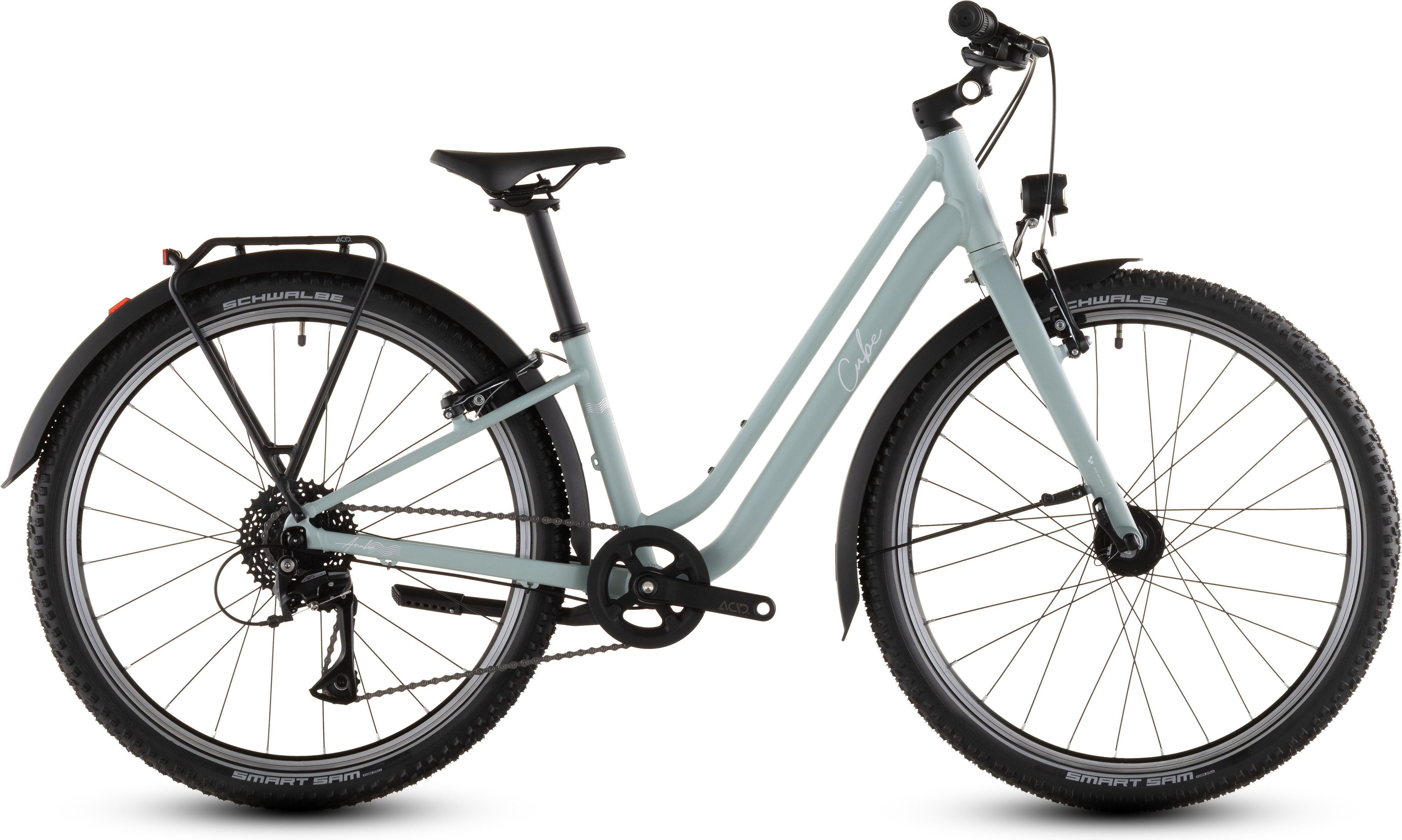 Biciclete copii - BICICLETA COPII CUBE ARUBA 240 ALOEGREEN WHITE 2026 roti 24