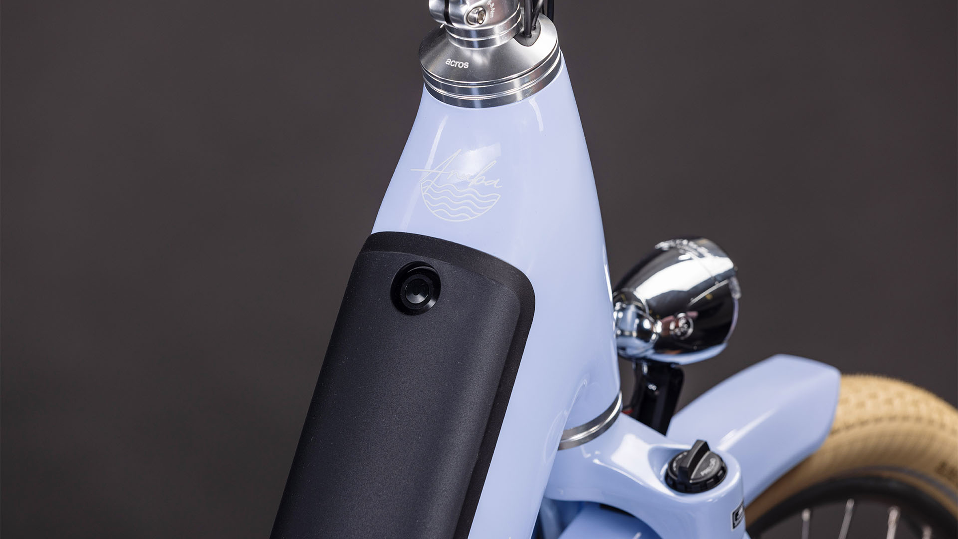 BICICLETA ELECTRICA CUBE ARUBA HYBRID 600 EASY ENTRY BLUEBLOSSOM CREME 2026 42 cm [1]