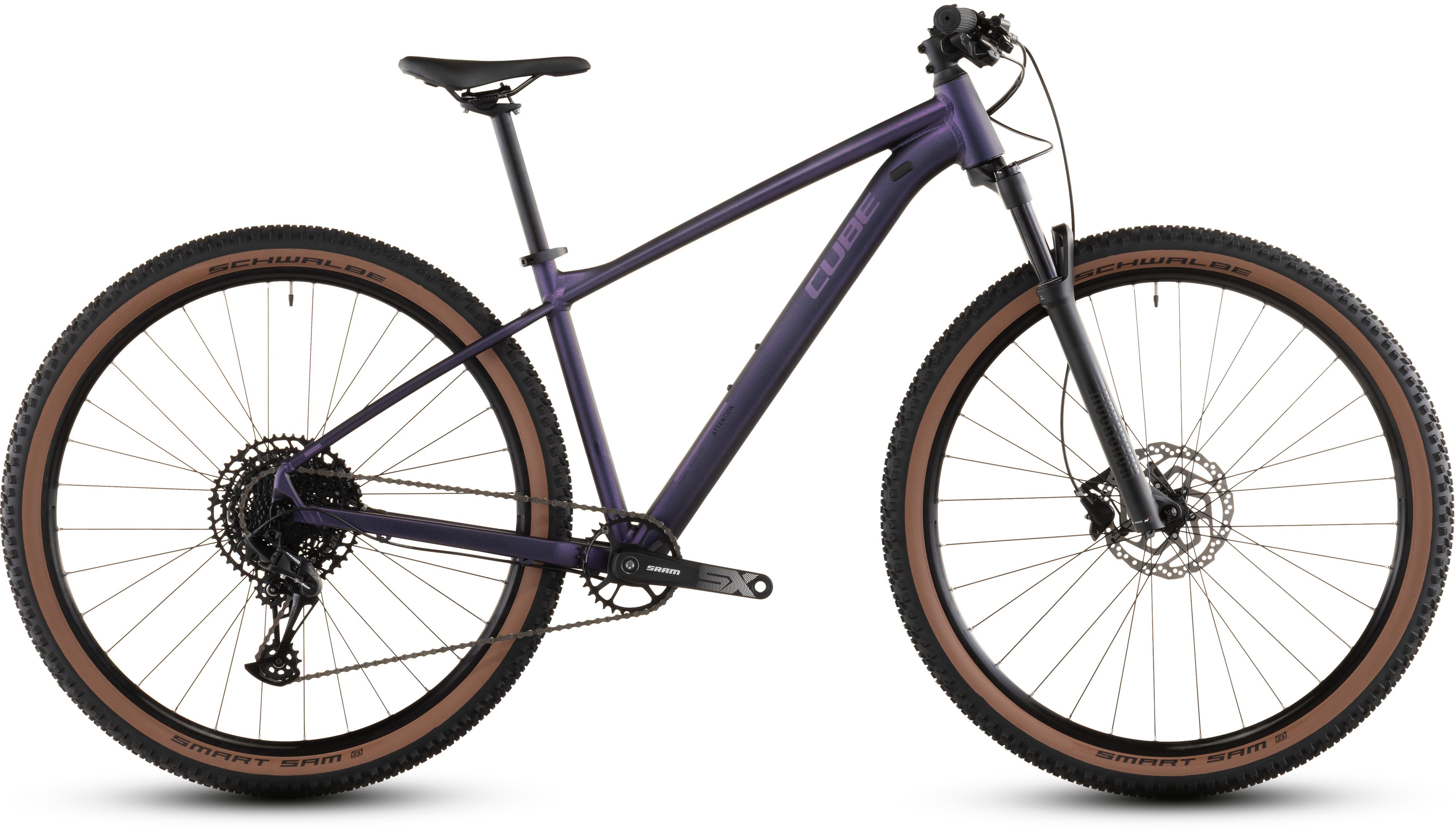 Ciclism - BICICLETA CUBE ATTENTION SLX PURPLEGALAXY BLACK 2026 cadru XS (14") - roti 27.5