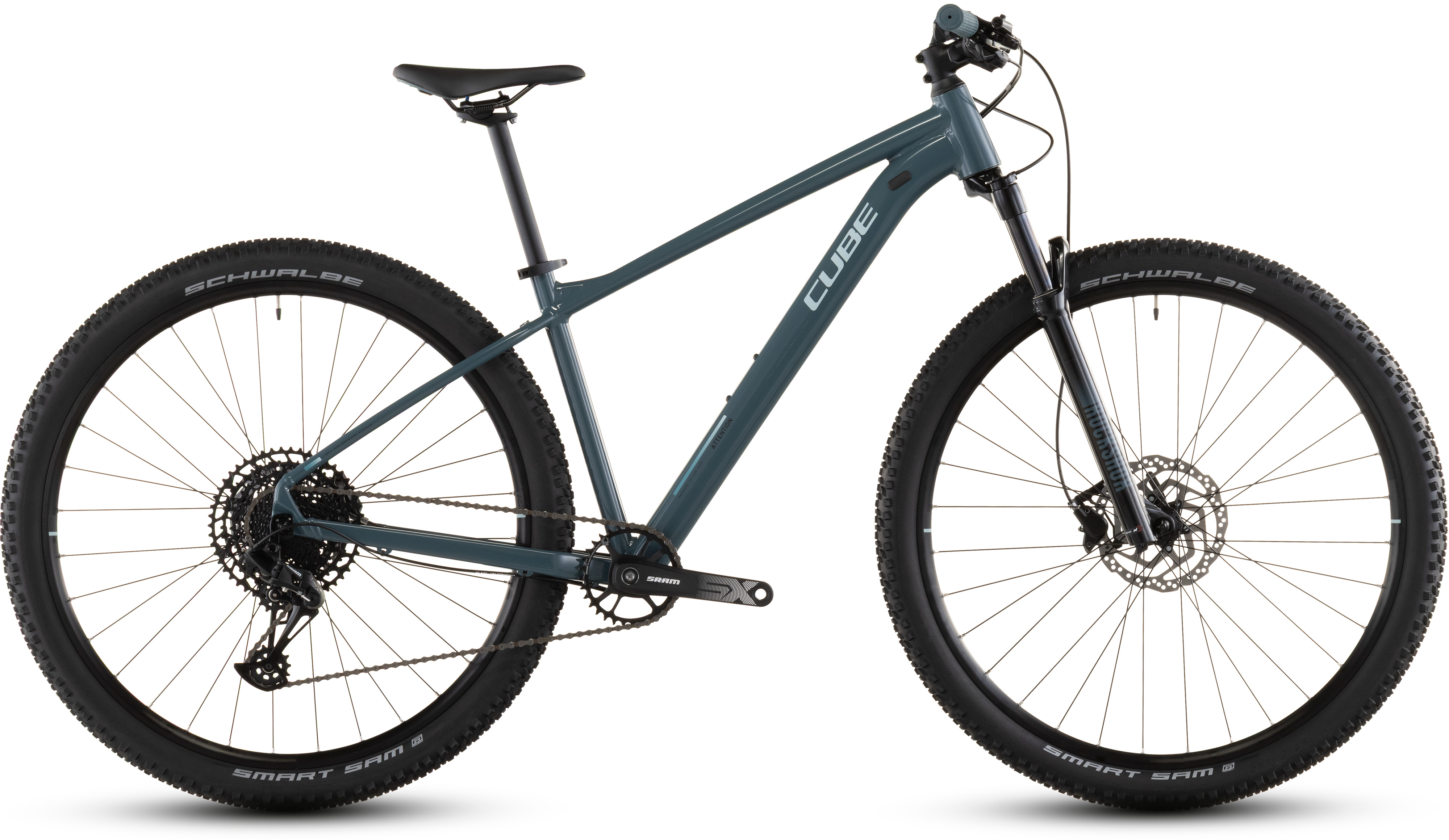Ciclism - BICICLETA CUBE ATTENTION SLX STORM BLUE 2026 cadru XS (14") - roti 27.5