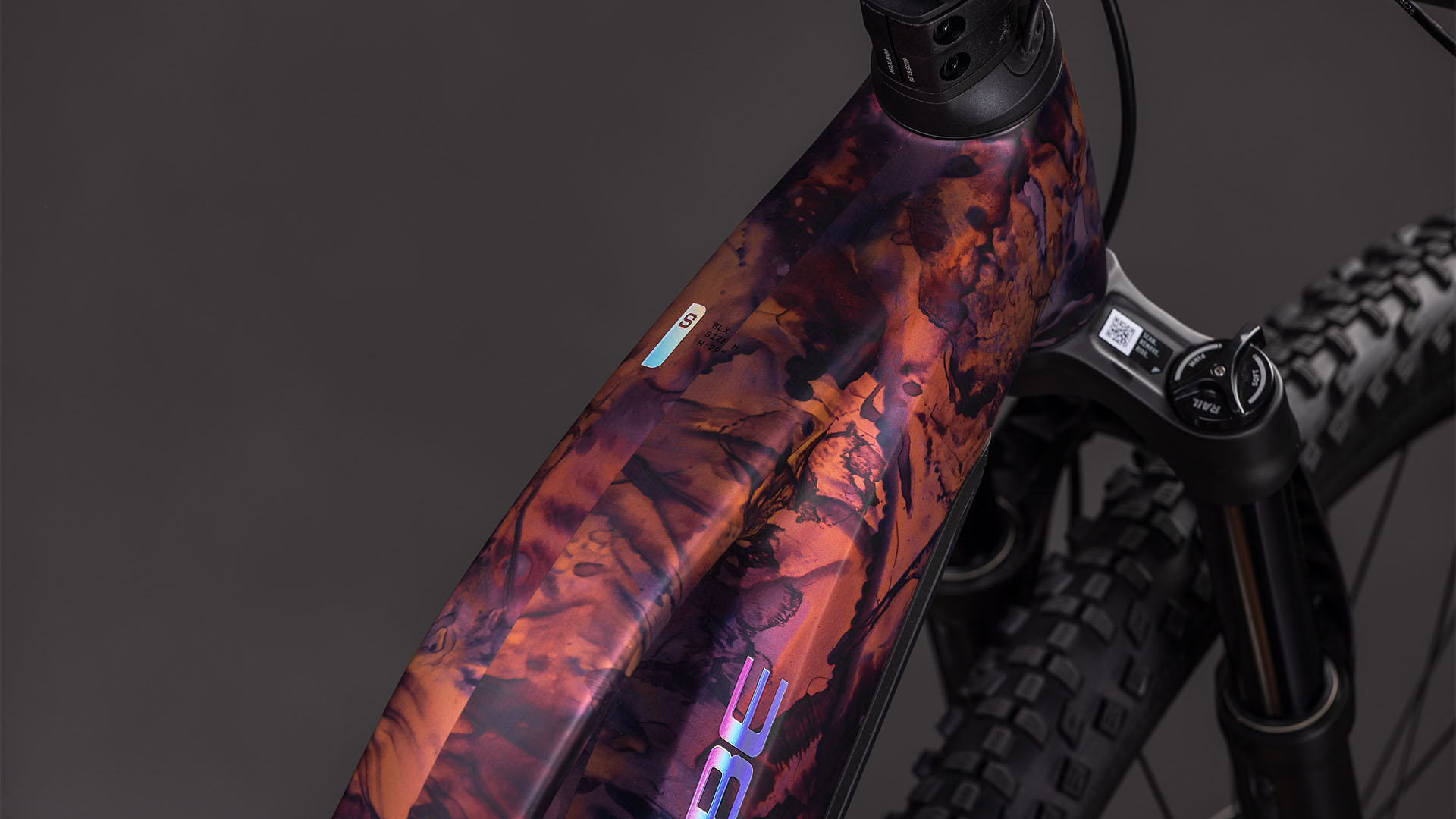 BICICLETA ELECTRICA CUBE REACTION HYBRID SLX 800 TRAPEZE SHIFTBLUSH ART 2026 cadru S (16") - roti 27.5 [1]