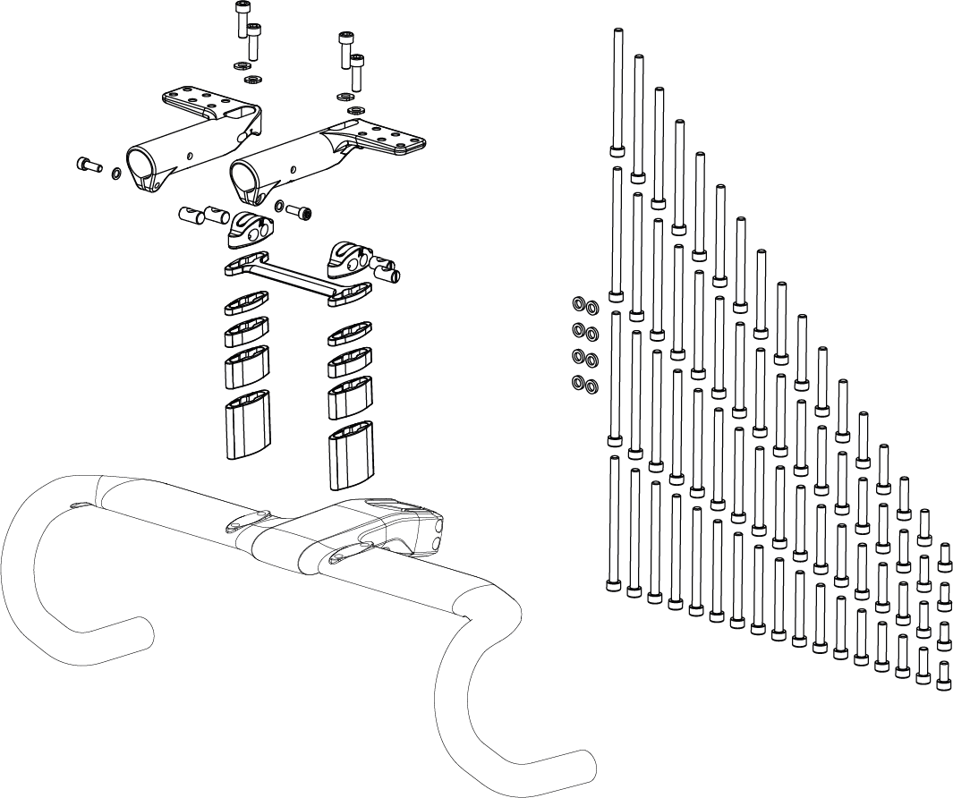 Ciclism - SET DE PRINDERI CUBE FOR HANDLEBAR Litening Aero
