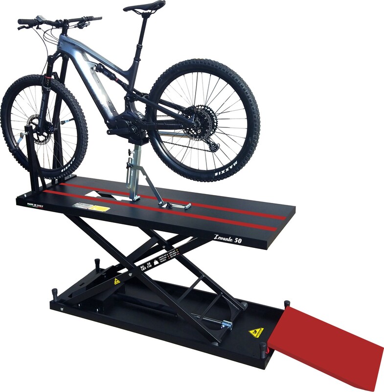 Ciclism - STAND REPARATIE BICICLETA BIKE LIFT FOOT PUMP SCISSOR MULTI-SERVICE  LIFT LEVANTE 50 Negru/Rosu