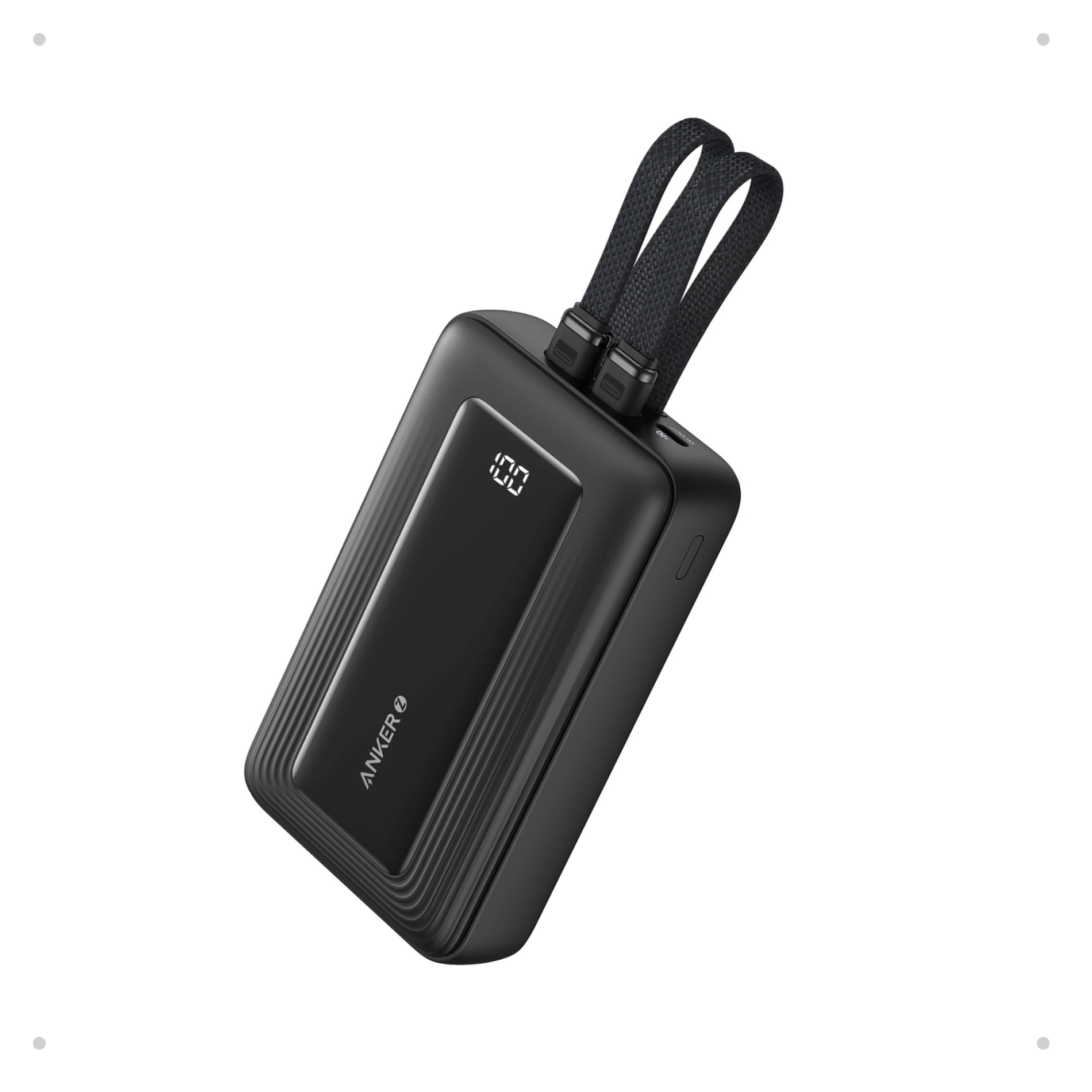 Acumulator extern Anker 20.000 mAh, 30W, cu cablu USB-C la Lightning, Negru