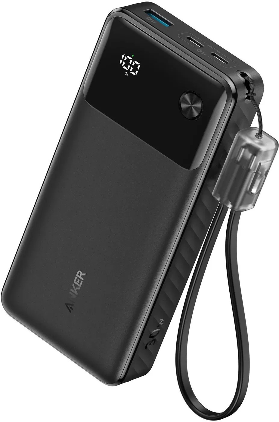 Acumulator extern Anker Powercore 20000 mAh 30W cablu USB-C, Negru