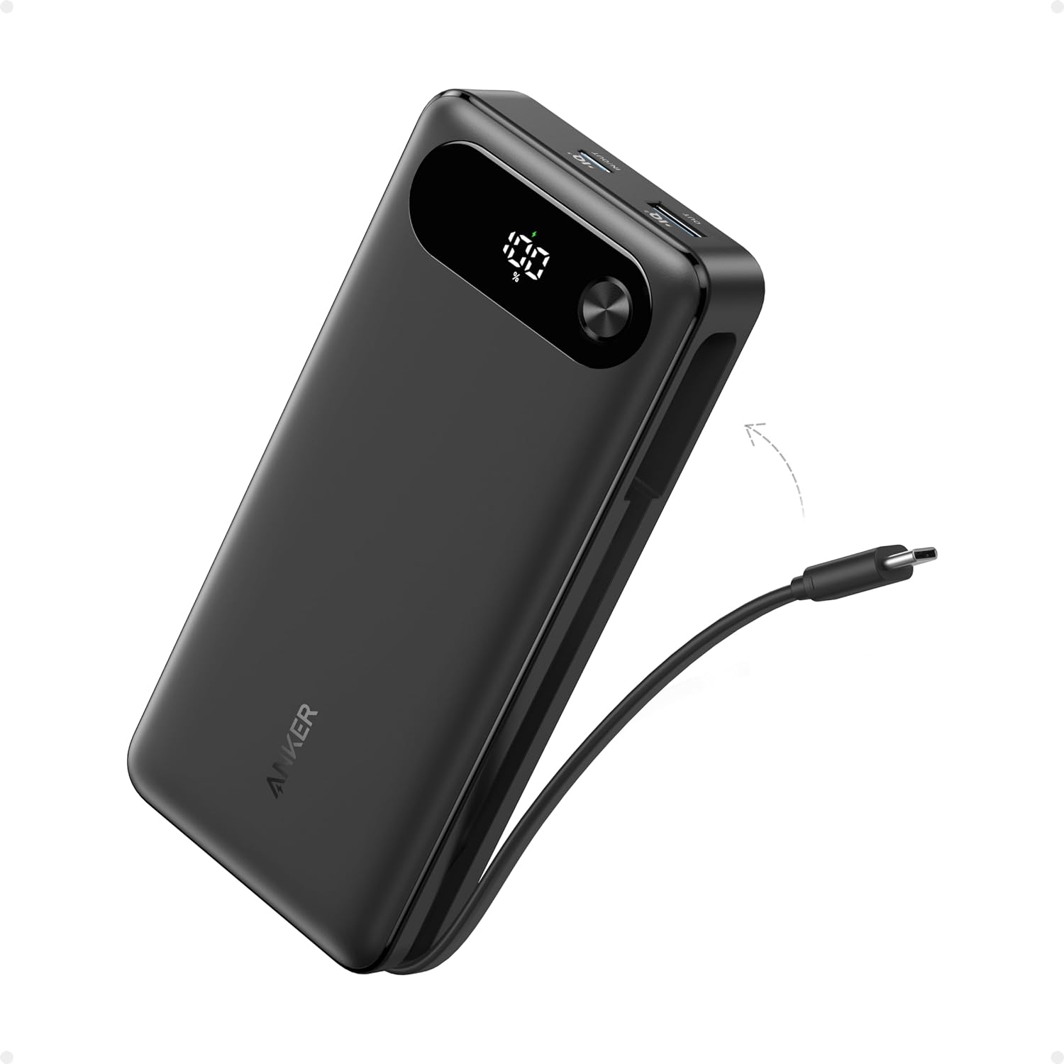 Acumulator extern Anker Powercore 20000 mAh 87W cablu USB-C, Negru