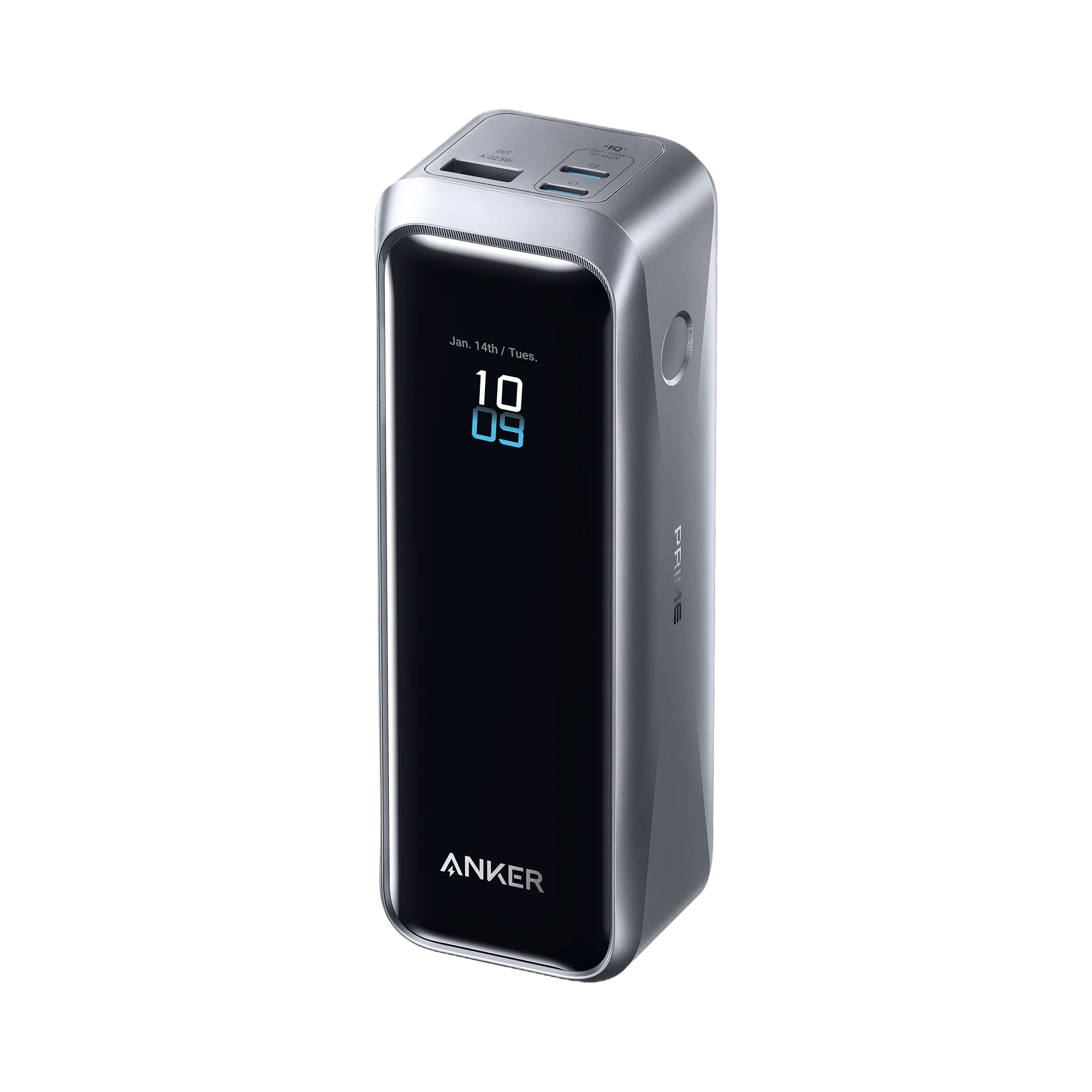 Acumulator extern Anker Prime 20.100 mAh, 220W, QC+PD, 1x USB-A, 2x USB-C, Negru