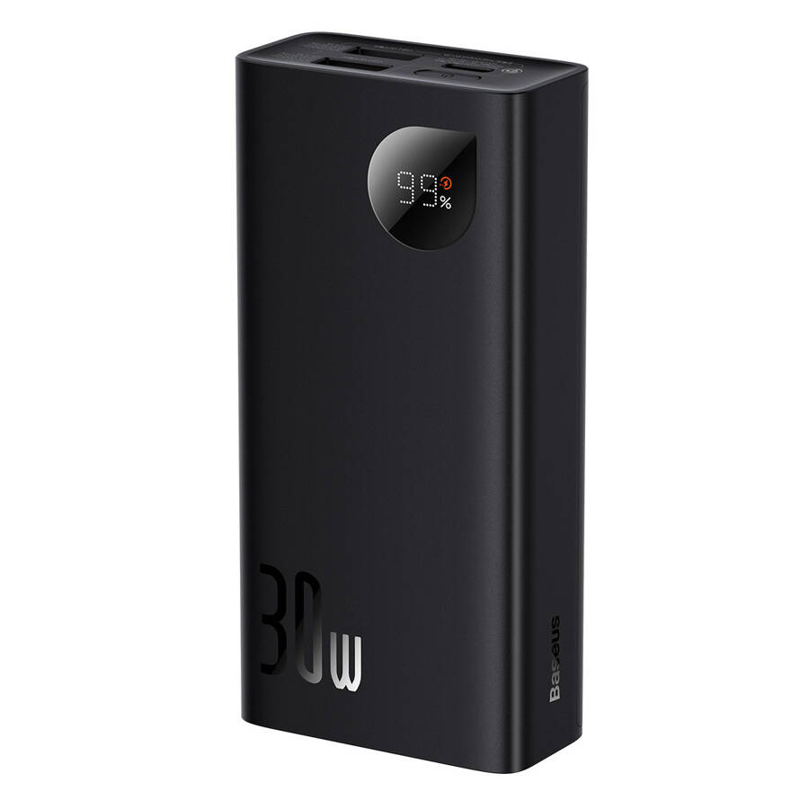 Acumulator extern Baseus Adaman2 Digital Display Fast Charge 10000mAh, 30W, cu cablu USB USB-C 0.3m, Negru