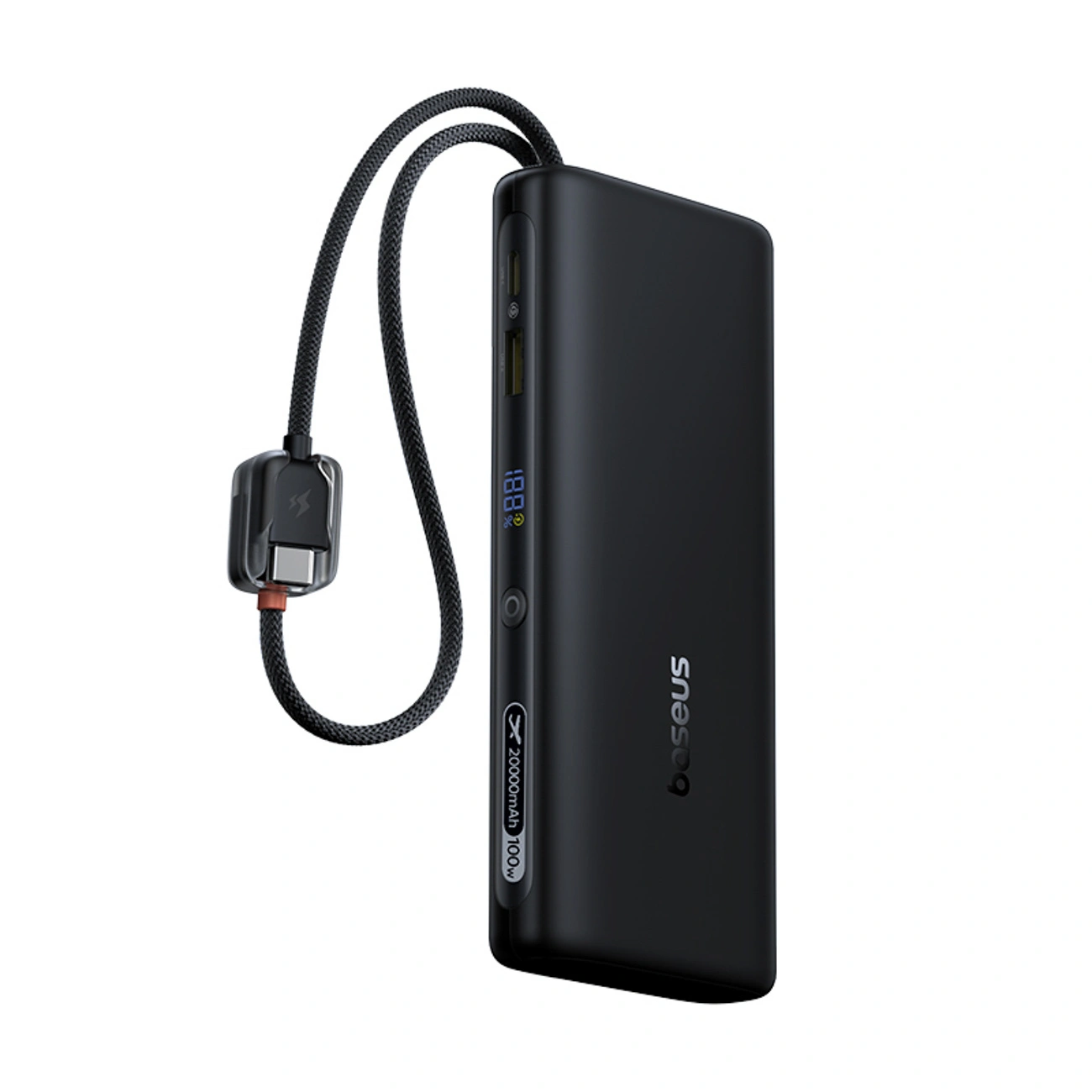 Acumulator extern Baseus EnerFill FC41 20.000 mAh, 100W, Digital Display, cablu USB-C inclus,  Negru