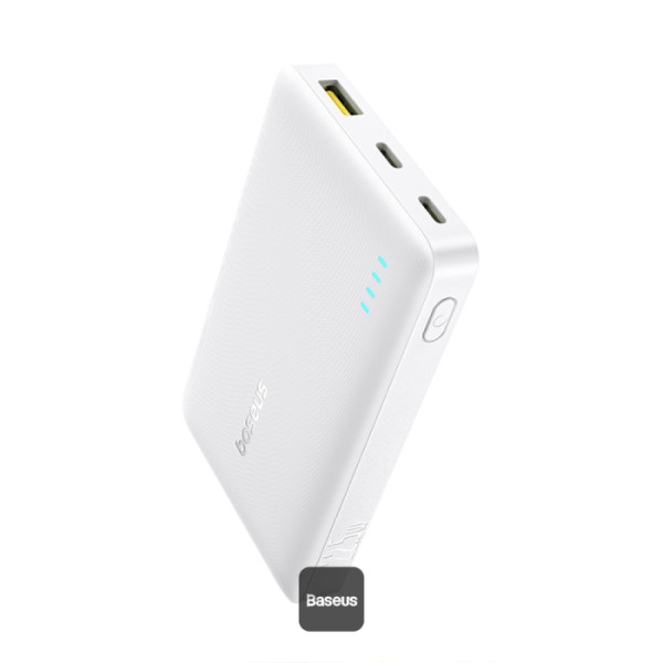 Acumulator extern Baseus EnerFill FP21 10.000 mAh, 22.5W, 2x USB-C, 1x USB-A, Alb