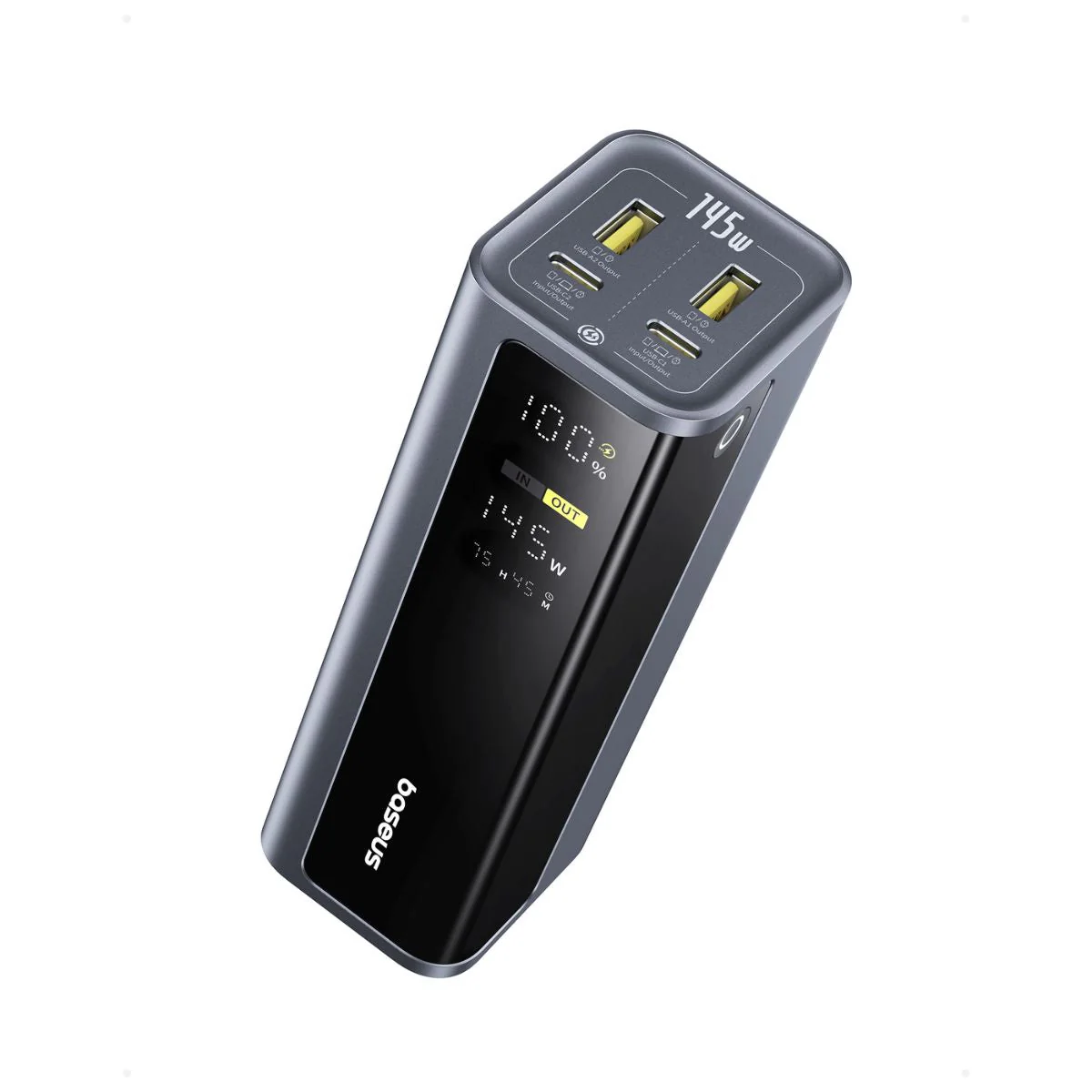 Acumulator extern Baseus EnerGeek GP12 20.800 mAh, 145W, 2x USB-C, 2x USB-A, Gri