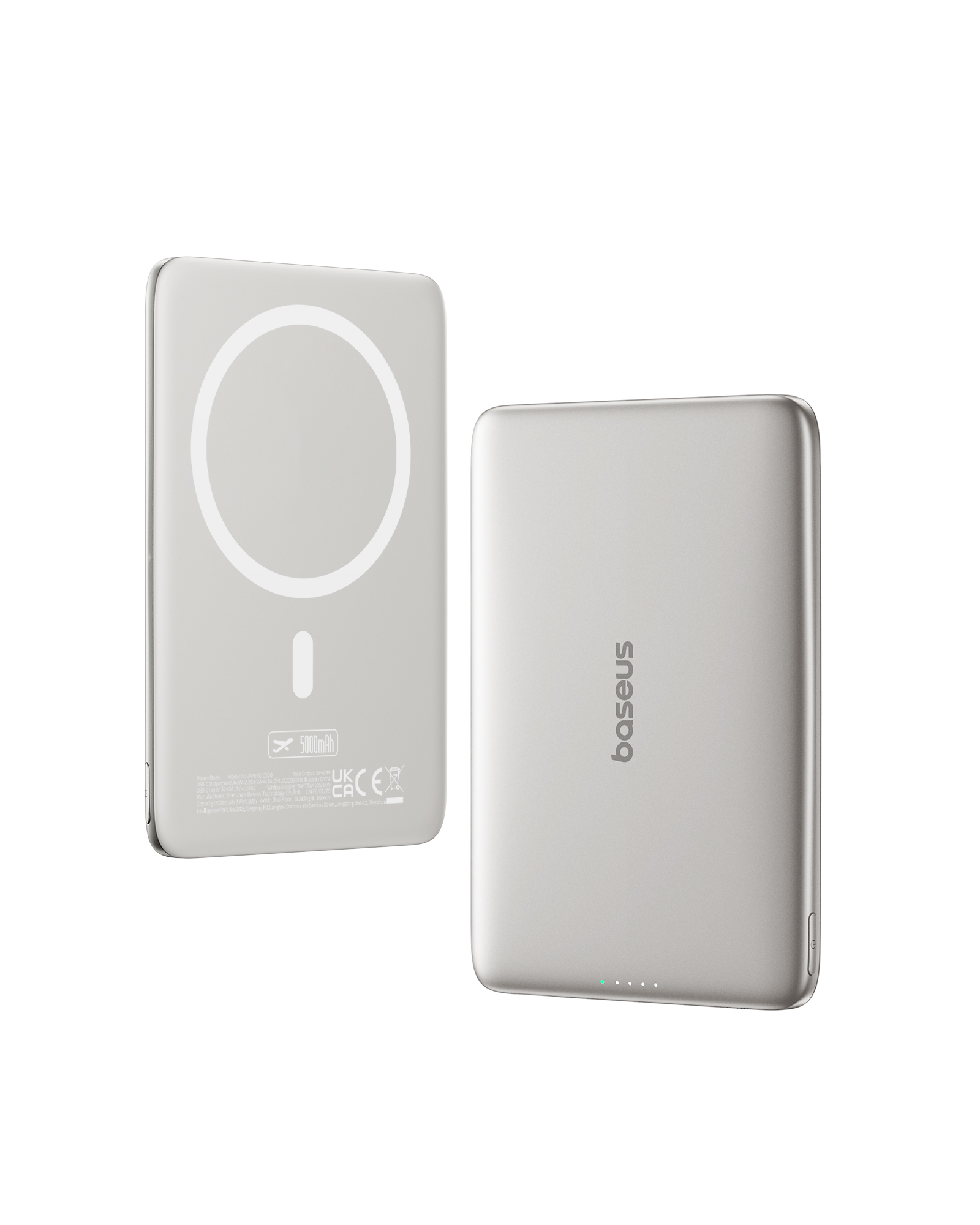Acumulator extern Baseus PicoGo AM41 Ultra-Slim Magnetic 5.000 mAh, 20W, Titanium
