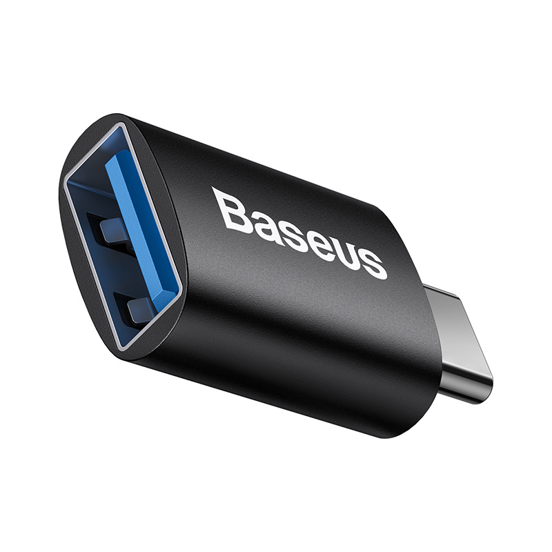 Adaptor Baseus Ingenuity Mini OTG USB-C la USB-A 3.1, Negru