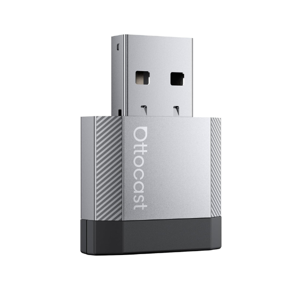 Adaptor Ottocast Mini Nova Wireless CarPlay si Android Auto, Plug and Play 2-in-1, Gri