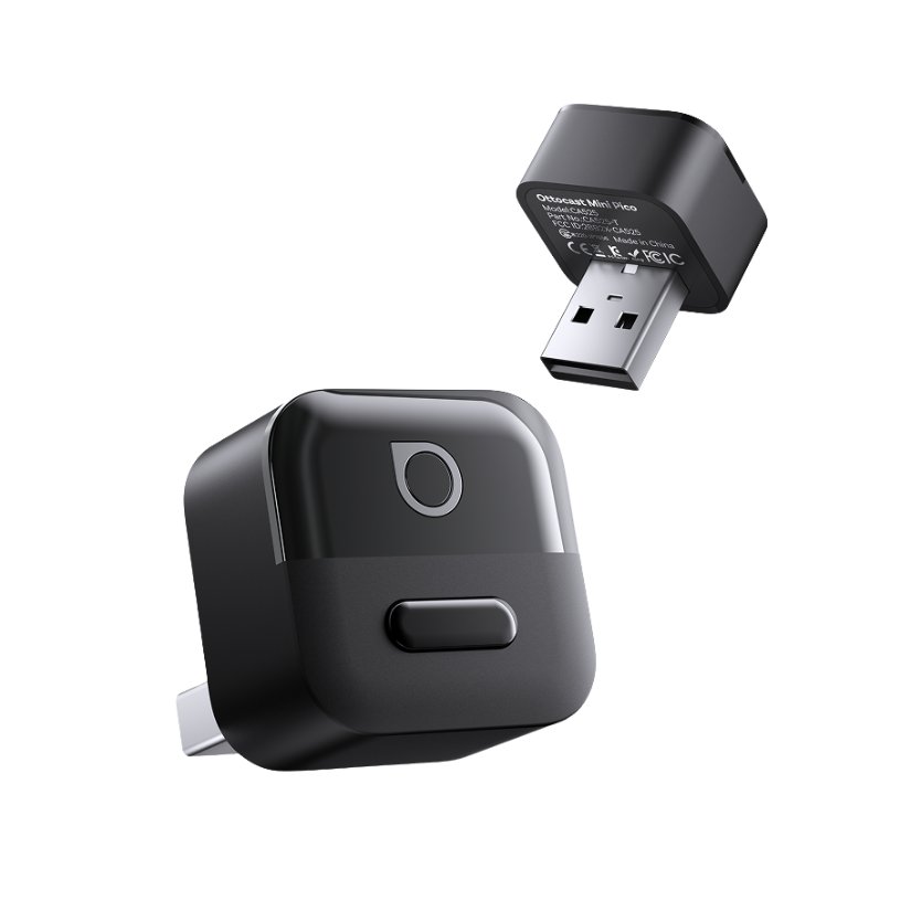 Adaptor Ottocast Mini Pico Wireless CarPlay si Android Auto Plug and Play 2-in-1, Negru Carbon