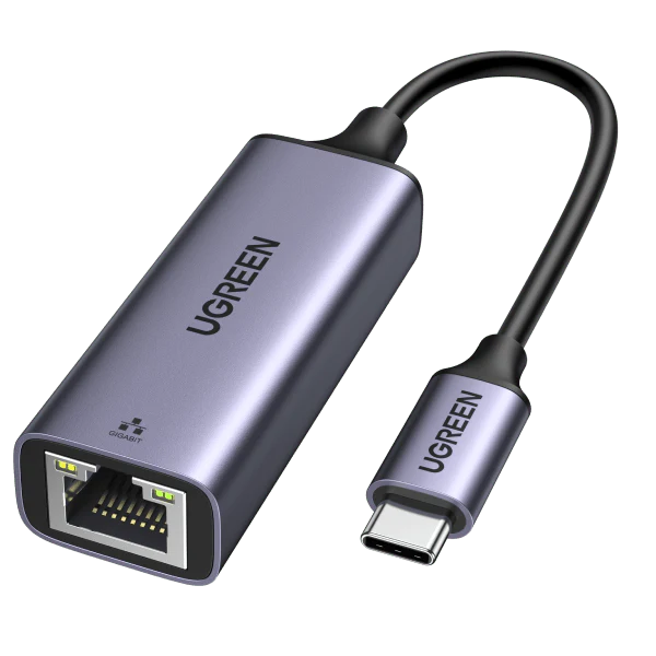 Adaptor retea UGREEN USB-C la Ethernet, 1Gbps Gigabit, LAN, Gri