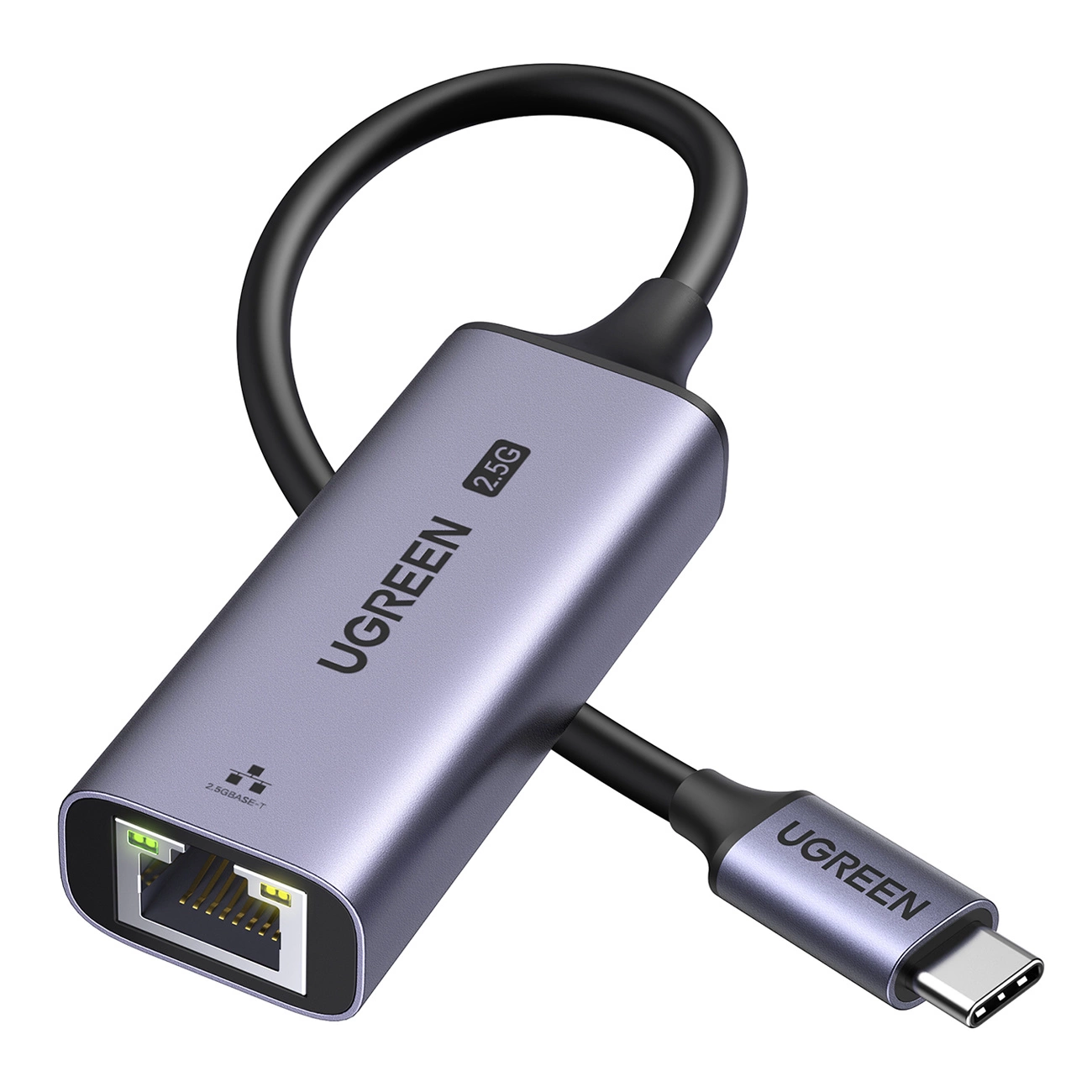 Adaptor Ugreen USB-C la RJ45 Ethernet 2.5G, Gri