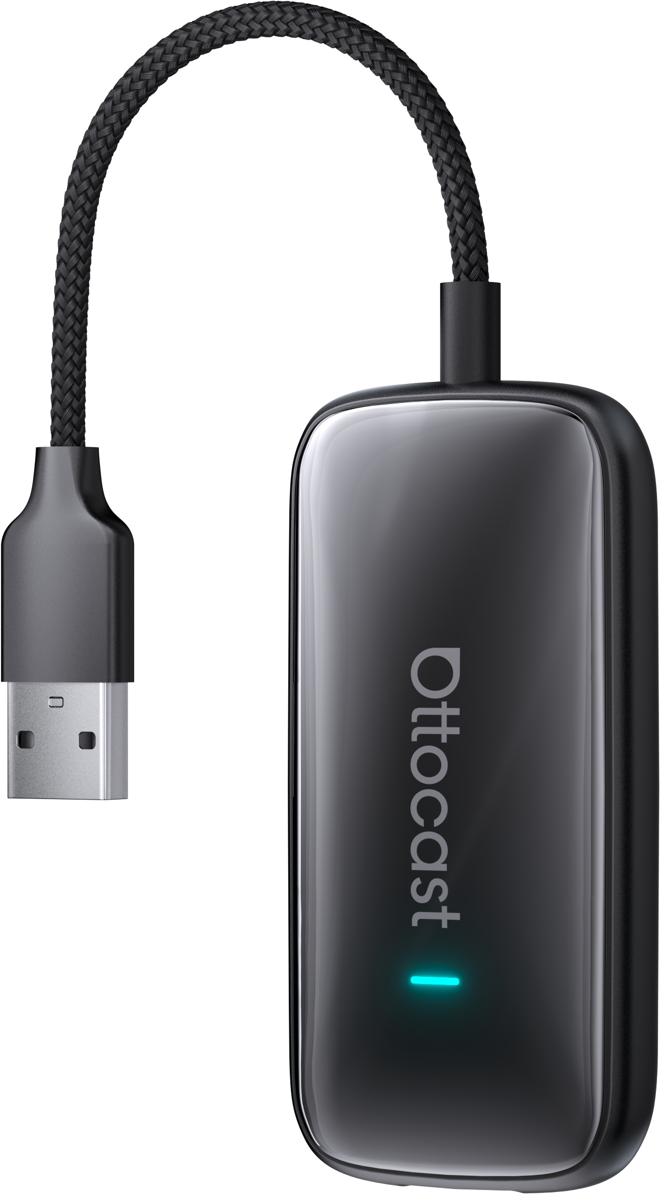 Adaptor Wireless Auto Ottocast All-in-One CarPlay & Android, Play2Video Ultra, dispozitiv de streaming auto Plug & Play, Negru