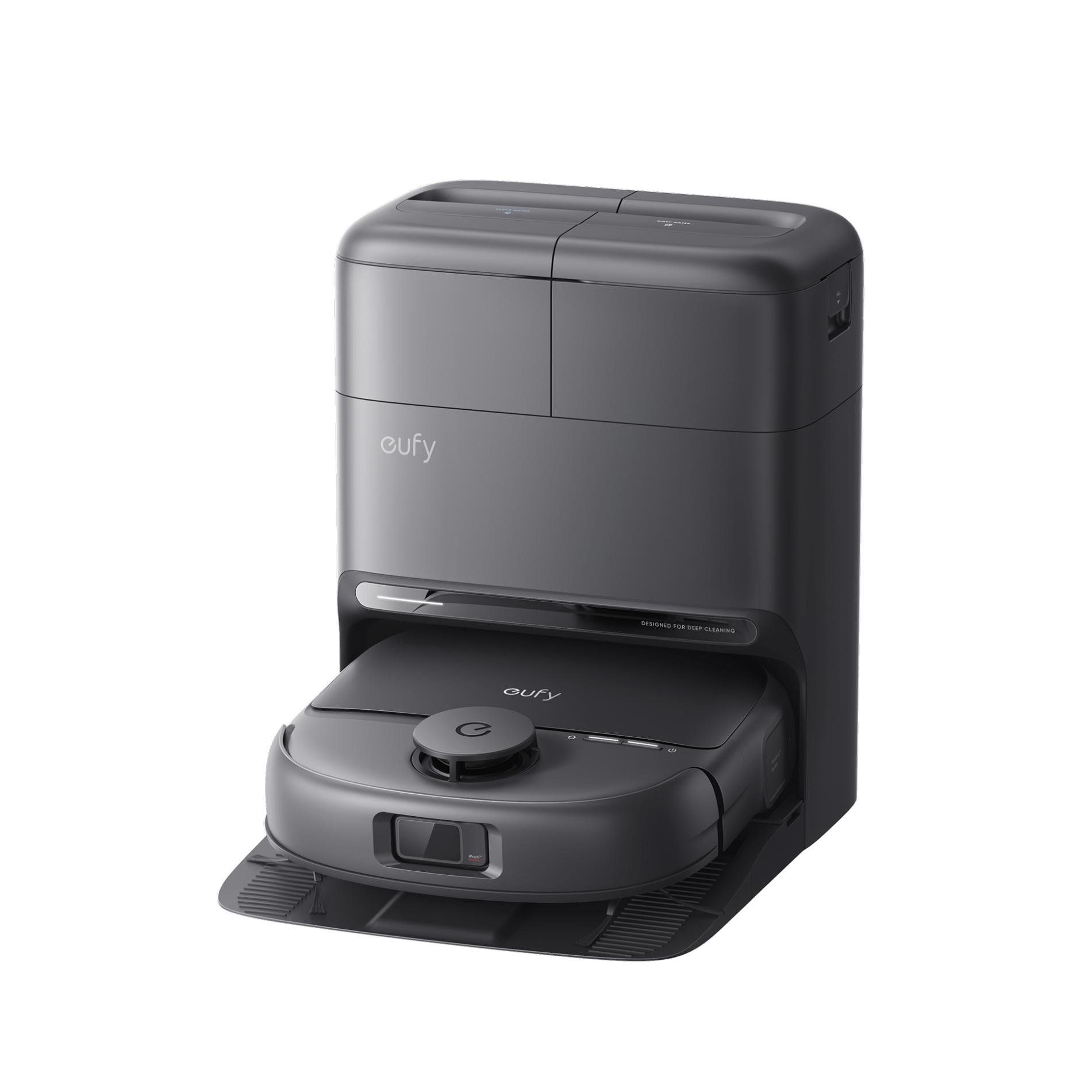 Aspirator robot eufy Omni C28 15.000 Pa, LDS+ Linear Laser Navigation, Rezervor de apa curata de 2.2L, Rezervor de apa murdara de 2.2L, Autonomie de 123 de min, Negru