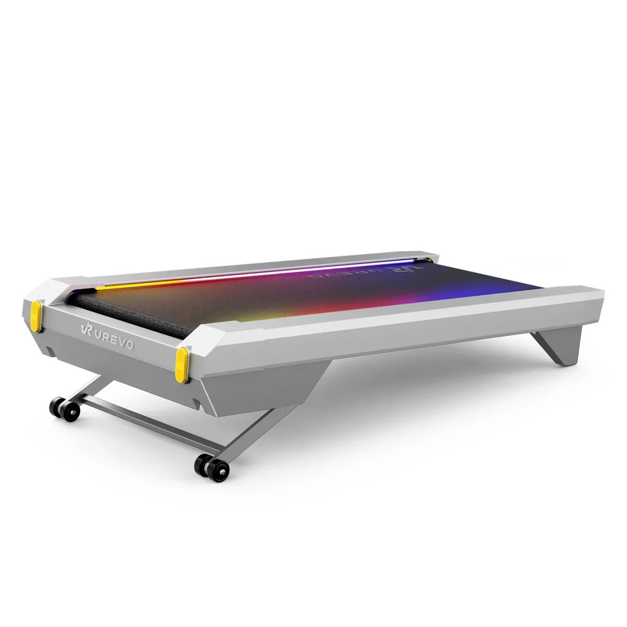 Banda de mers smart UREVO CyberPad pentru birou, Viteaza maxima 6km/h, Inclinatie 14%, Greutate maxima utilizator 120kg, Argintiu