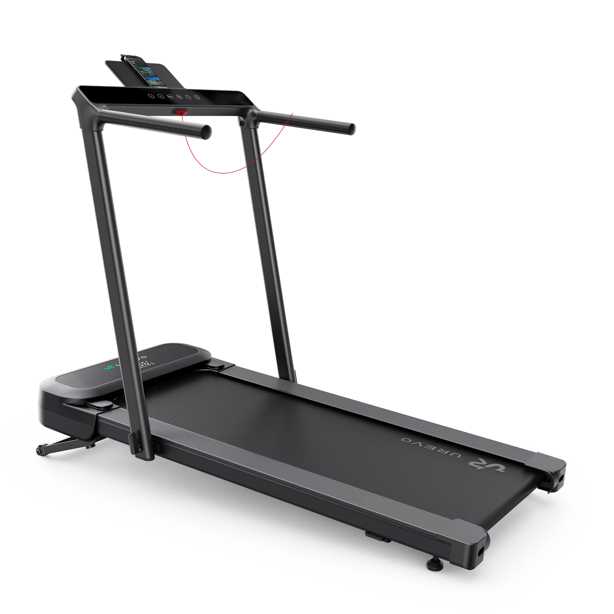 Banda de alergat UREVO FoldiMix 5L Pro, Viteza maxima 13.4km/h, Inclinatie 9%, Greutate maxima utilizator 120 kg, Negru