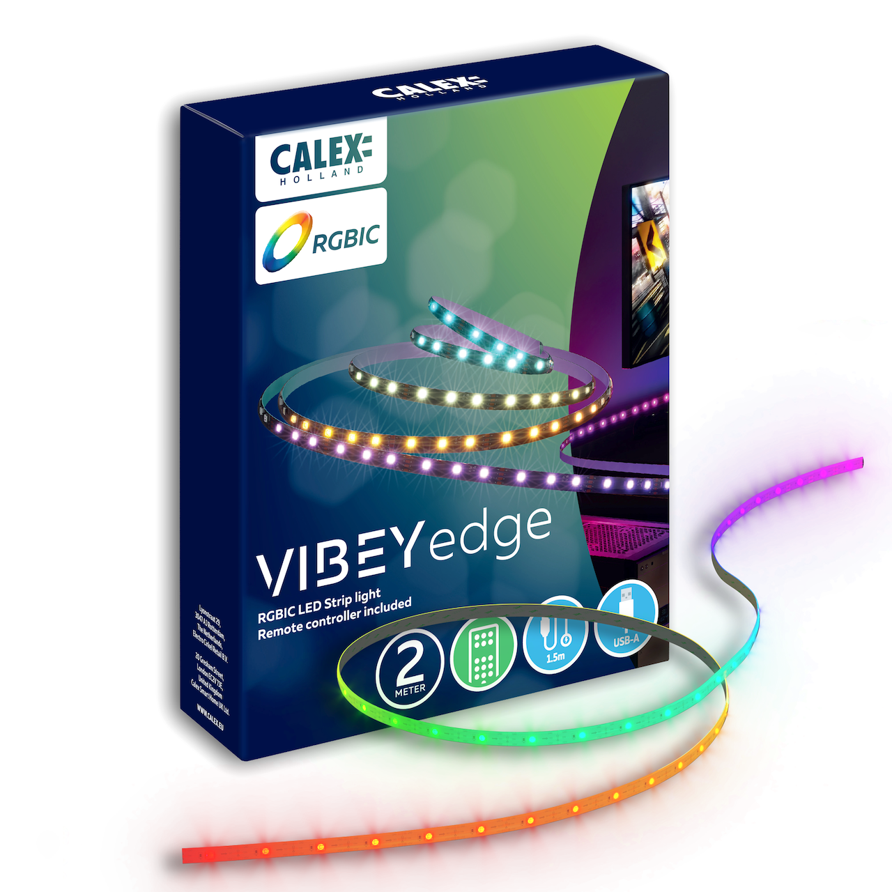 Banda LED Calex Smart USB RGBIC CCT, USB, 2m