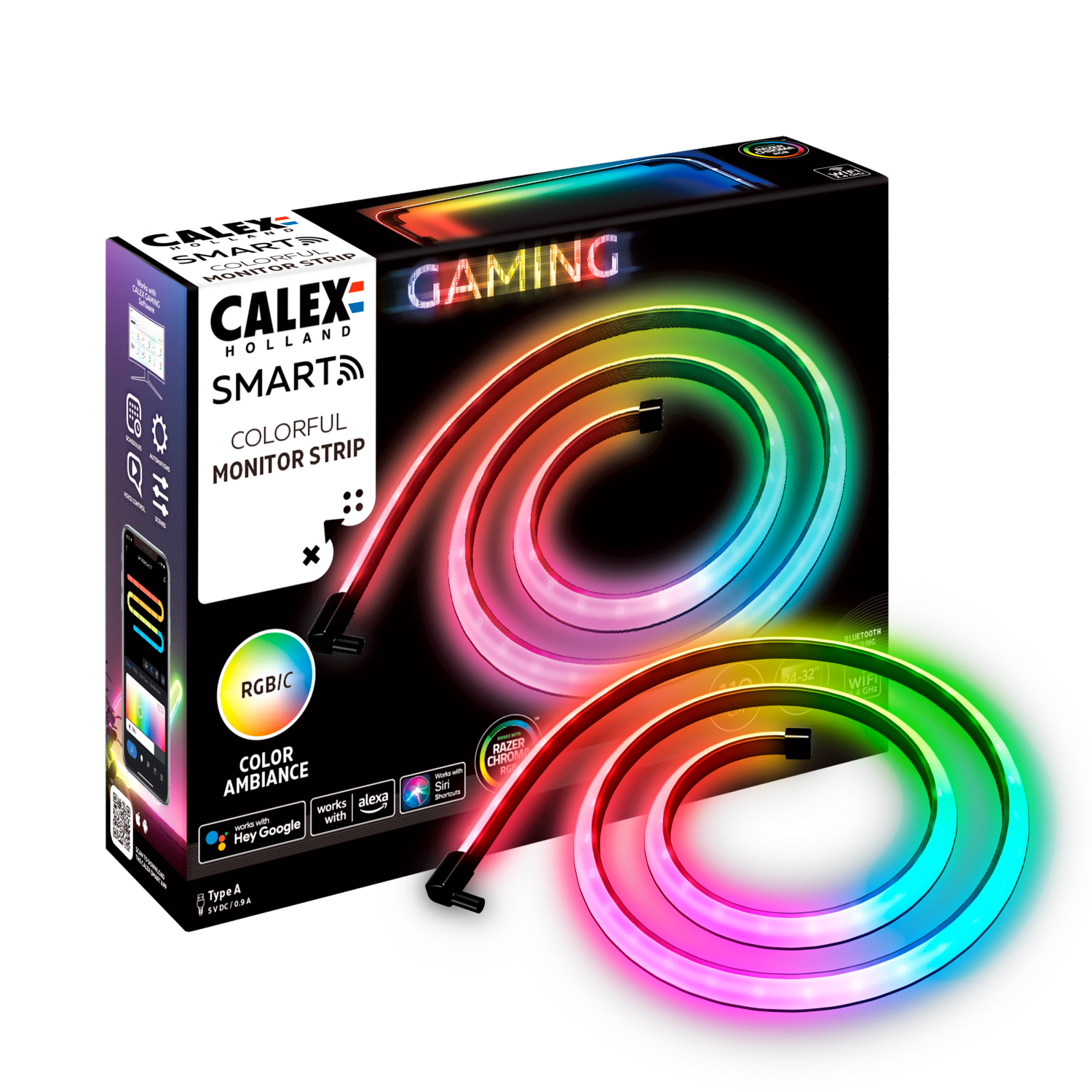 Banda LED Smart Gaming Calex - Monitor Strip RGBIC 110cm