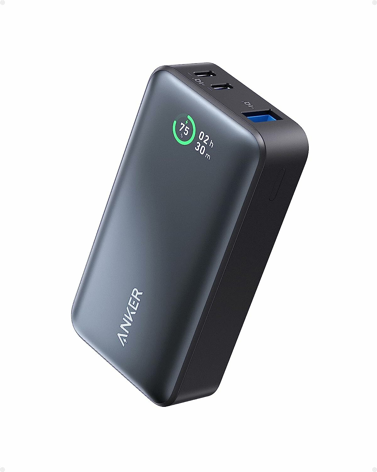 Baterie externa Anker 533 PowerCore 10.000 mAh, 30W, Power IQ 3.0, PowerDelivery, 2x USB-C, 1x USB-A, Negru