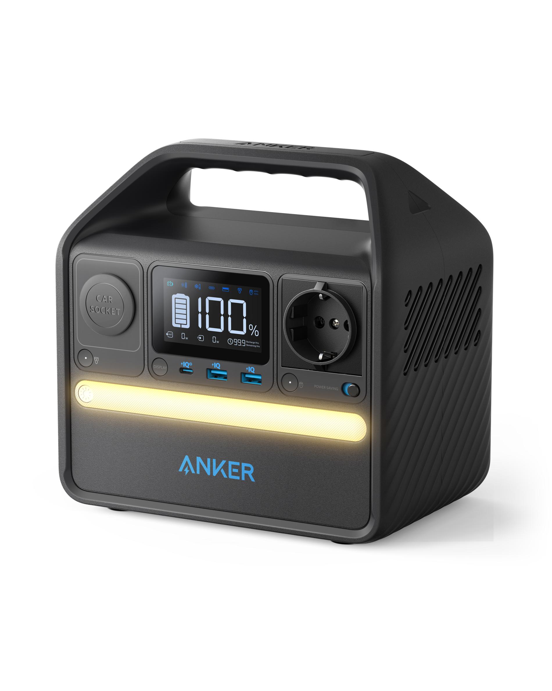 Baterie externa Anker Portable Power Station, PowerHouse 521, 256Wh, 200W, 220V, 2x AC, 60W USB-C Power Delivery, lumina LED, 6 porturi