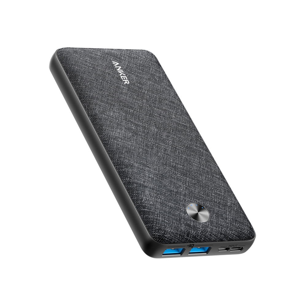 Baterie externa Anker PowerCore Metro Slim 20000 mAh, PowerIQ, 2x USB-A, Negru