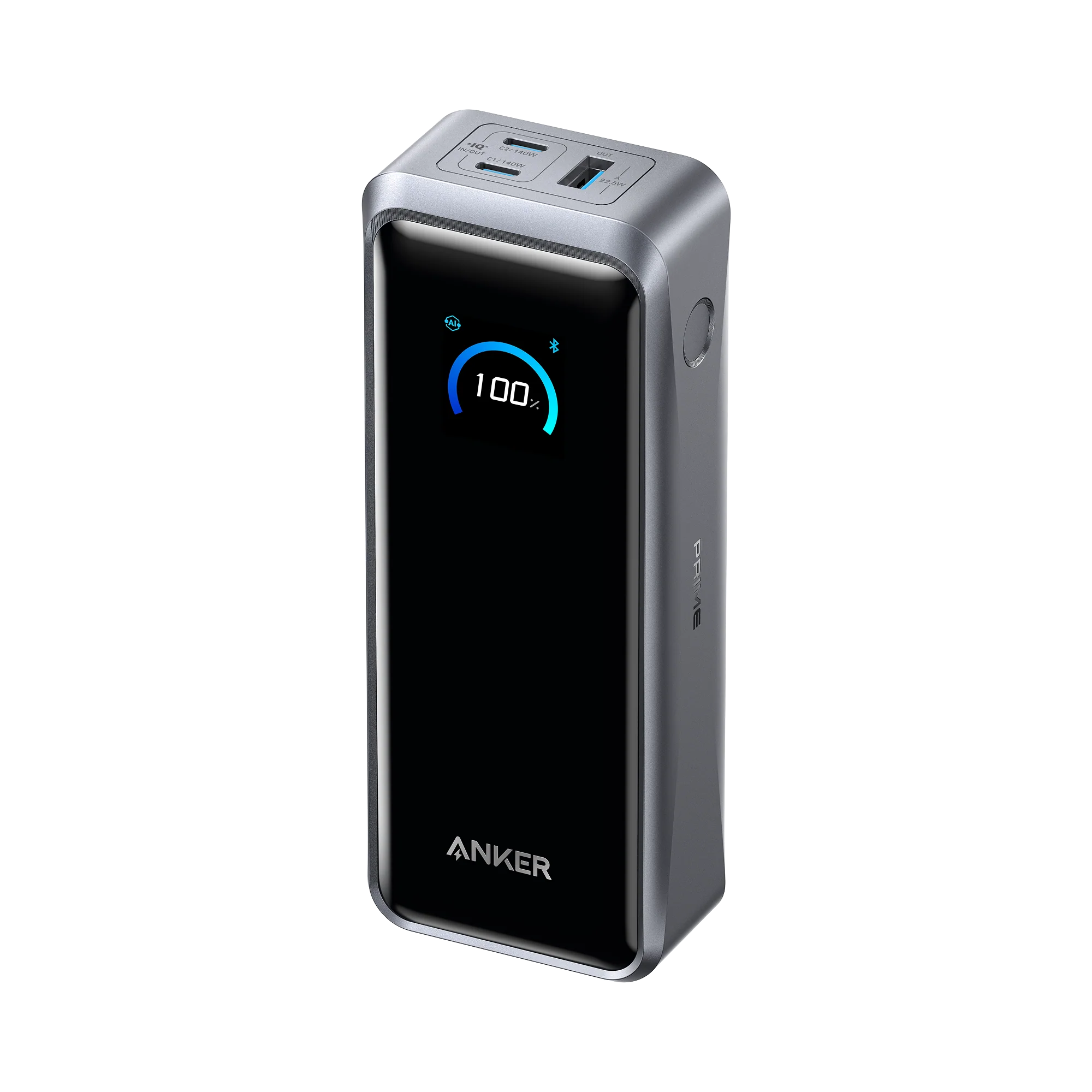 Baterie externa Anker Prime 26.250 mAh, 300W, USB-C, 2x USB-C, 1x USB-A, Smart Display, Negru