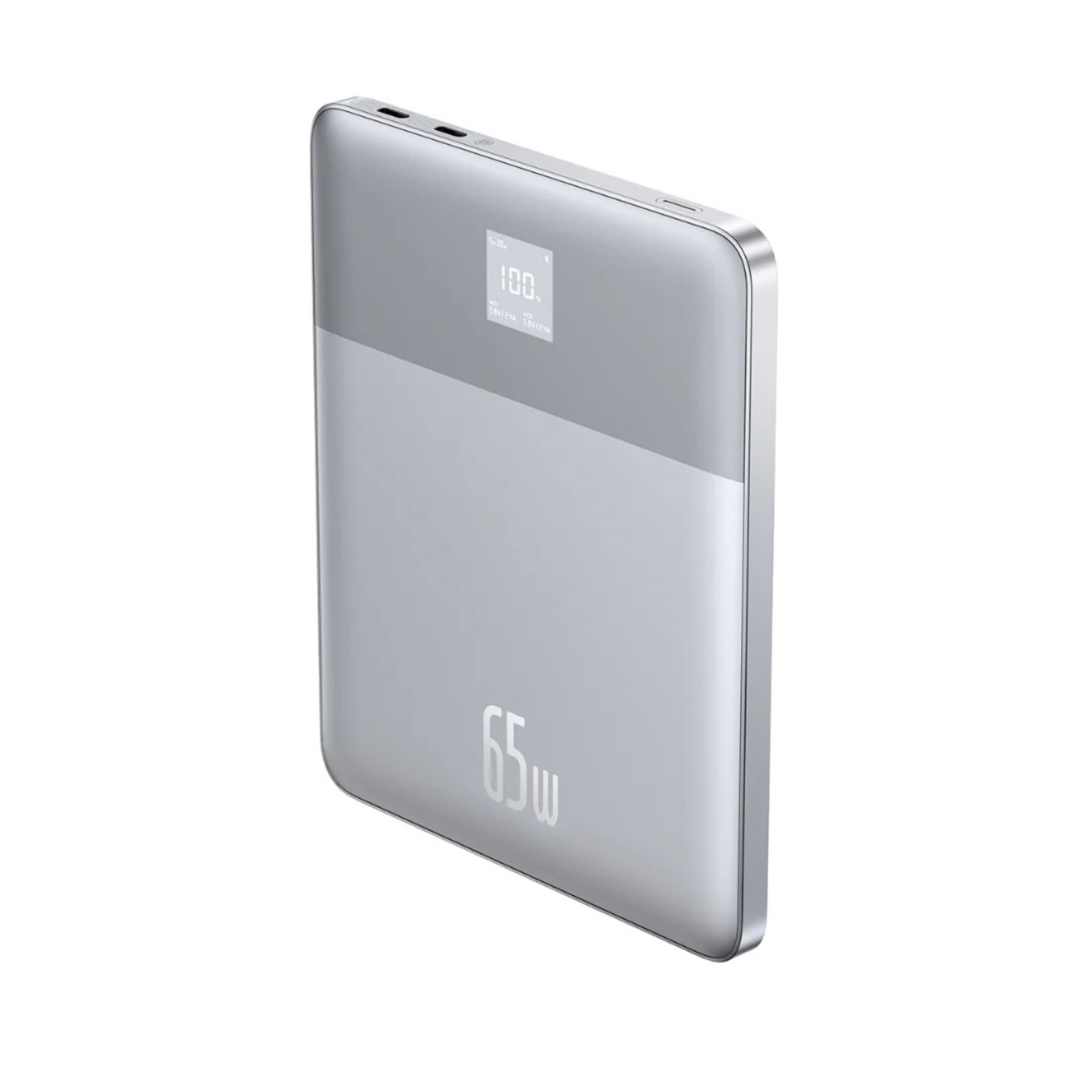 Baterie externa Baseus Blade 2 12000mAh, 65W, 2x USB-C, Incarcare rapida, Ultra-subtire, Argintiu