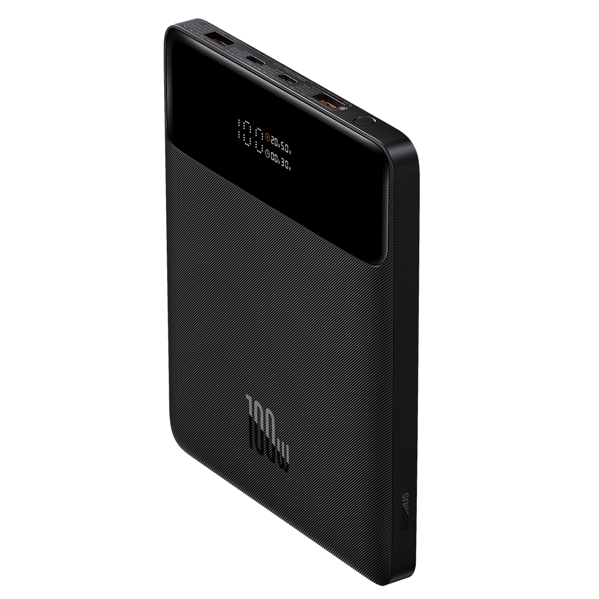 Baterie externa Baseus Blade High Power, 20000 mAh, 100W, Digital Display, Incarcare rapida, 2x USB-A, 2x USB-C, cablu USB-C inclus, Negru