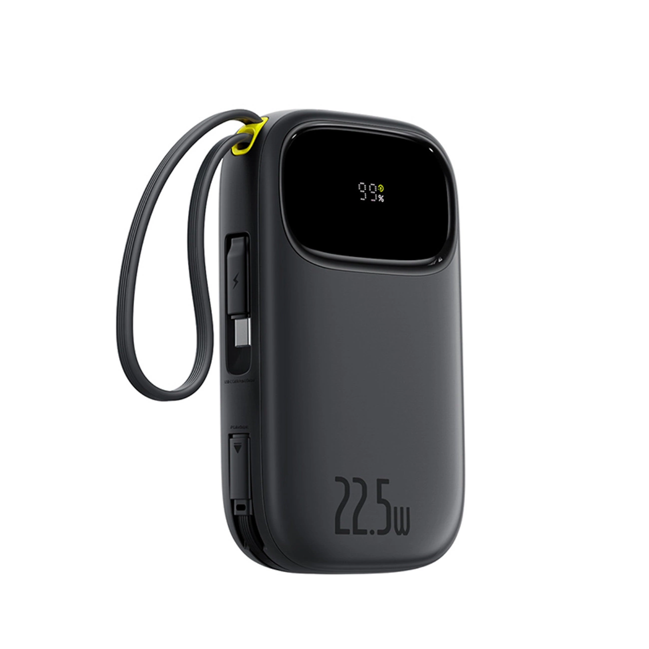 Baterie externa Baseus EnerFill FC31 10.000 mAh, Digital Display, 22.5W, cu cablu USB-C si Lightning inclus, Negru