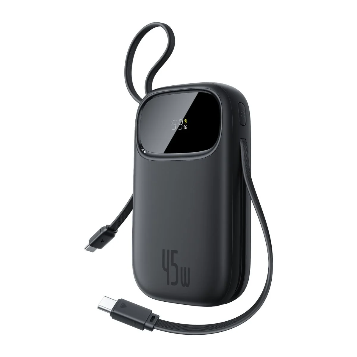 Baterie externa Baseus EnerFill FC31 20.000 mAh, 45W, cabluri duale USB-C retractabile, Negru