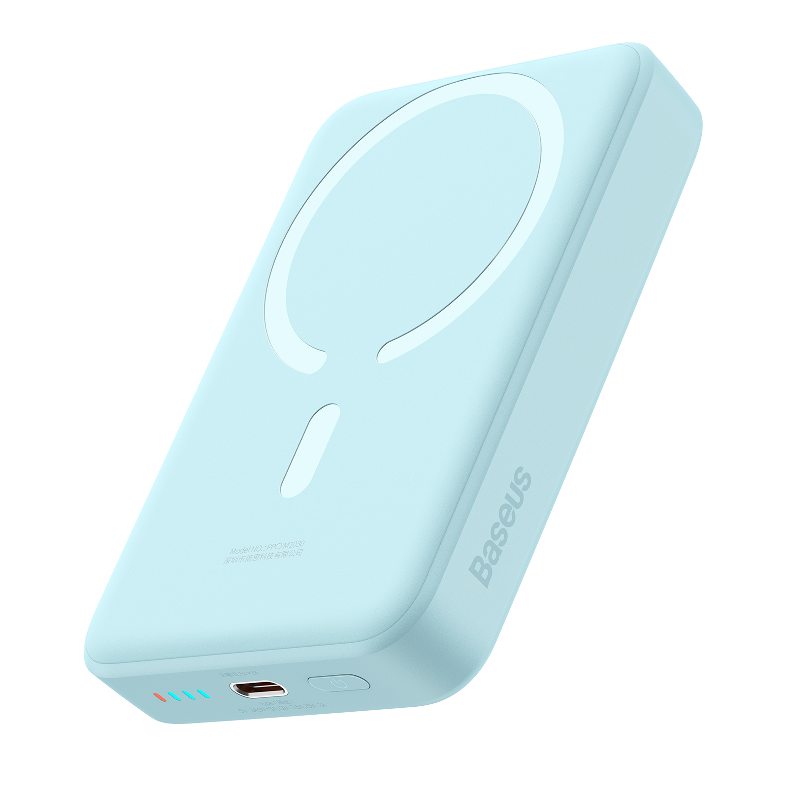 Baterie externa Baseus Magnetic Mini, 10000 mAh, 30W, Wireless Fast Charge, Albastru