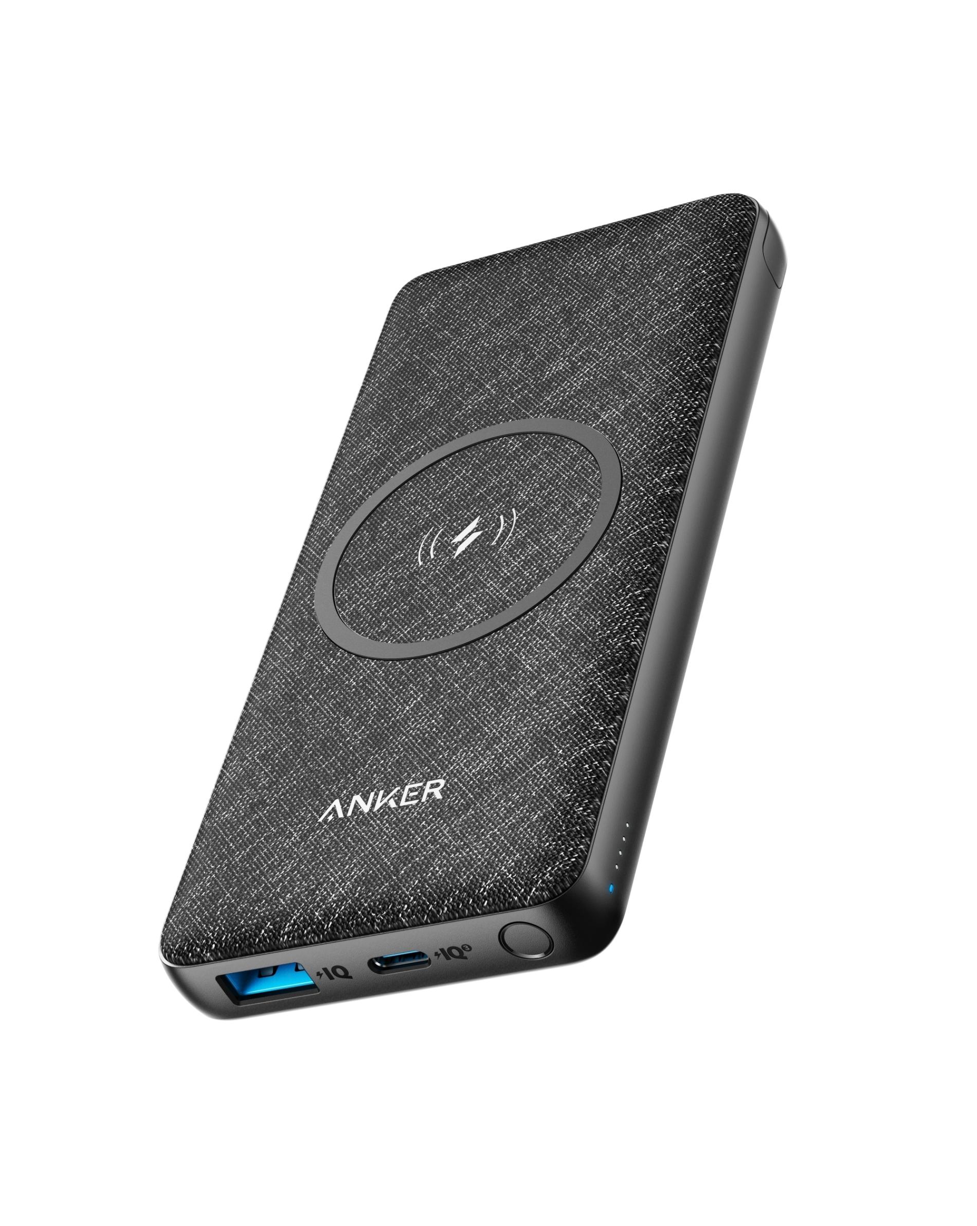 Baterie externa hybrid Anker PowerCore Sense III 10.000 mAh, incarcare wireless, 10W, 1x USB-C, 18W, 1x USB-A, Quick Charge, Negru