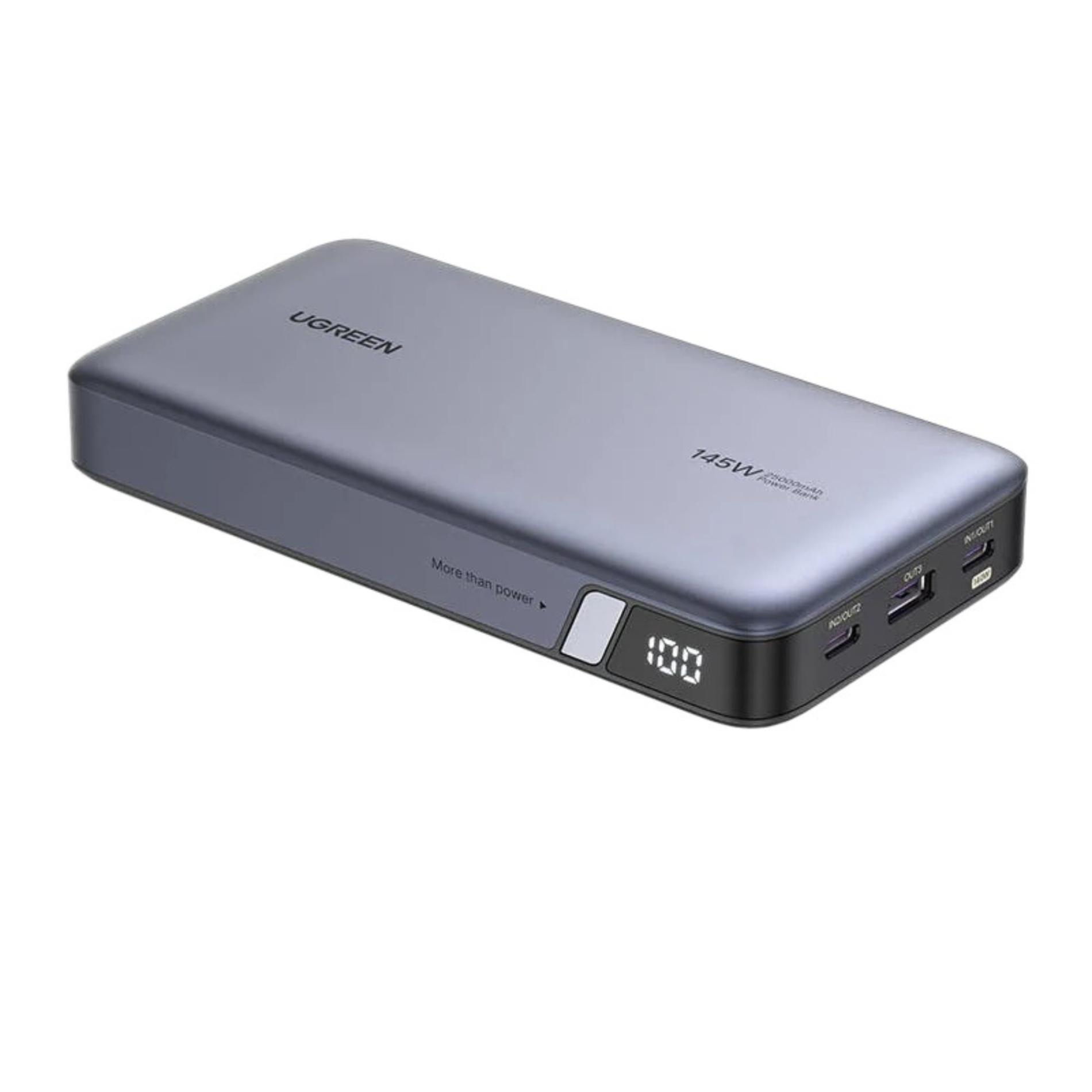 Baterie externa Ugreen 25.000 mAh, 145W, USB-C USB-A, Gri