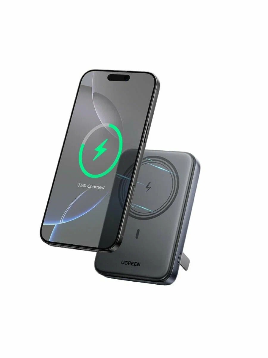 Baterie externa Ugreen Magnetica 10.000 mAh, Wireless PD, 20W, Qi 7.5W, USB-C ,Magsafe, Negru