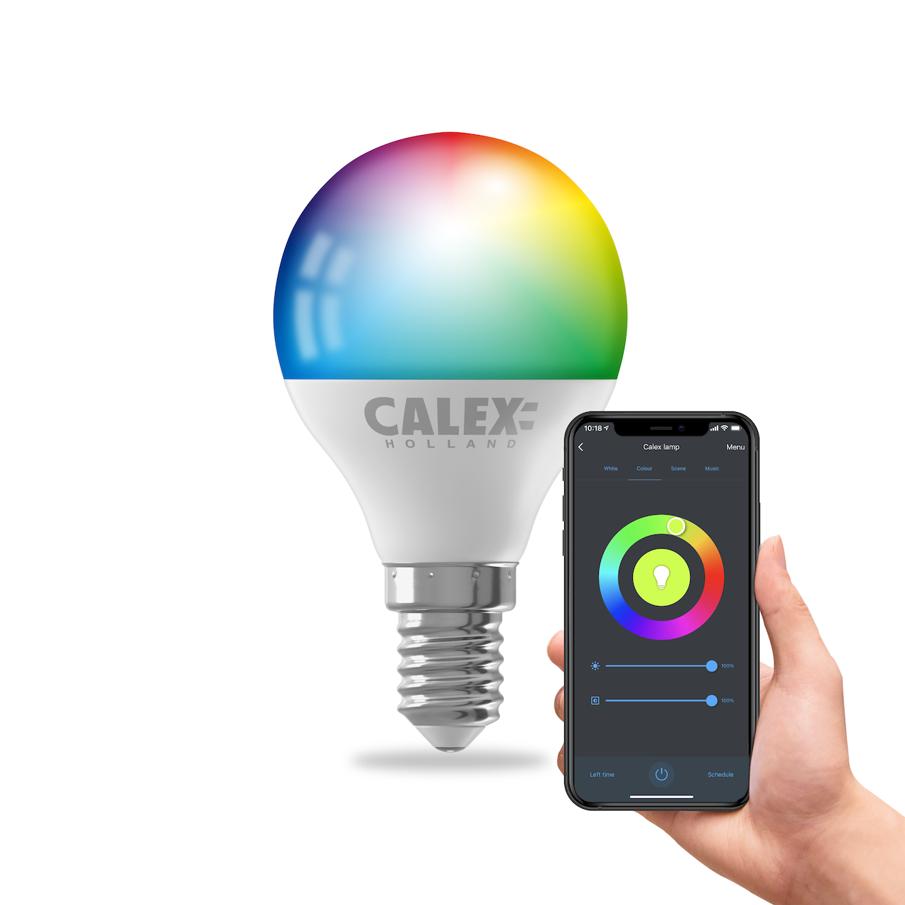Bec LED Smart Calex E14, P45, RGB, dimabil, 4.9W